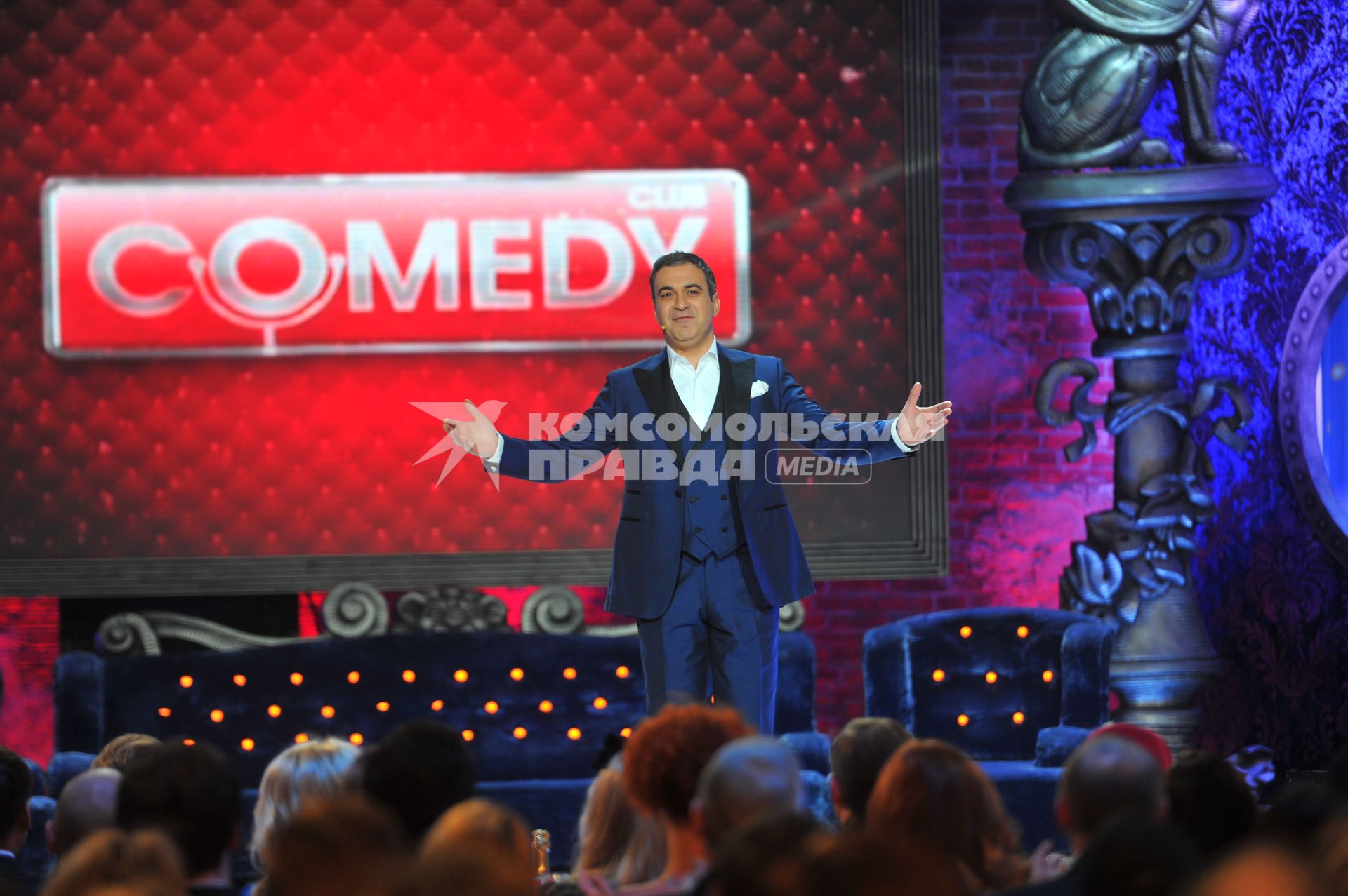 Cъемки новогодней передачи `Comedy Club`. На снимке:  резидент `Comedy Club`  Гарик Мартиросян.