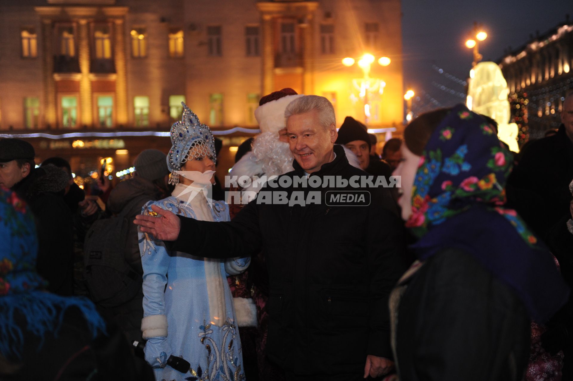 Церемония открытия фестиваля `Путешествие в Рождество`. На снимке:  мэр Москвы Сергей Собянин.