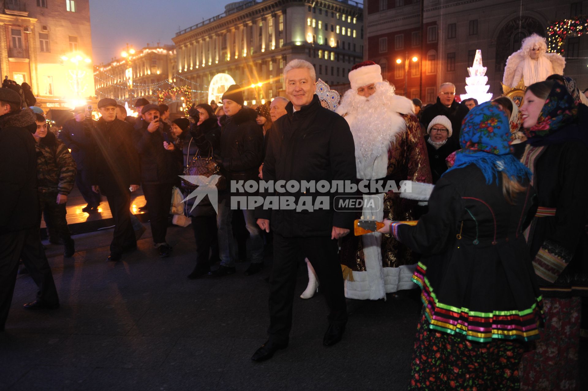 Церемония открытия фестиваля `Путешествие в Рождество`. На снимке:  мэр Москвы Сергей Собянин.