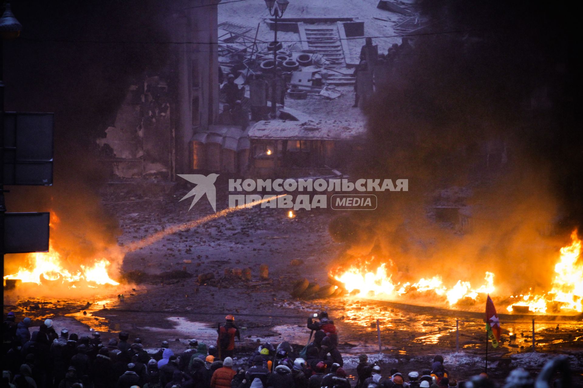 Обострение обстановки во время протестов в Киеве.