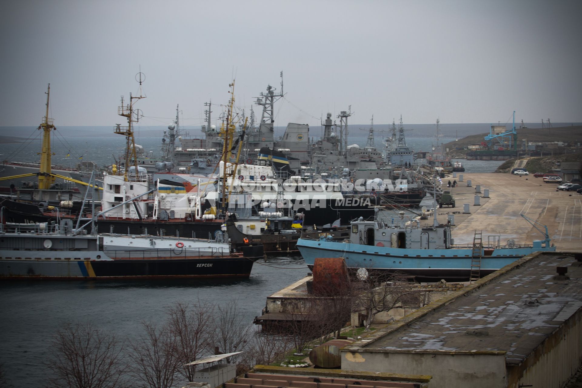 Украинский военный флот в Крыму.