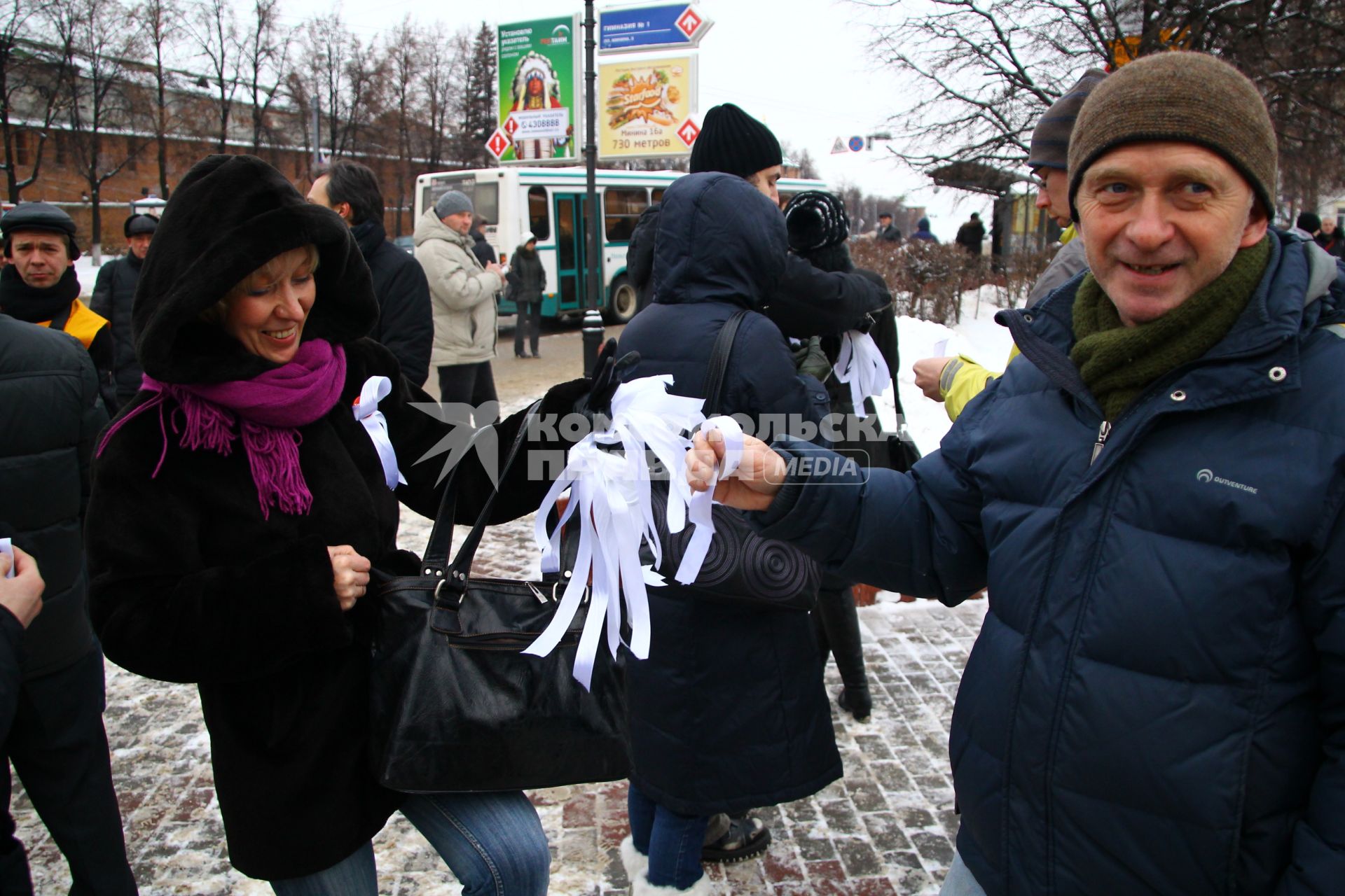 Митинг против результатов выборов в Нижнем Новгороде.