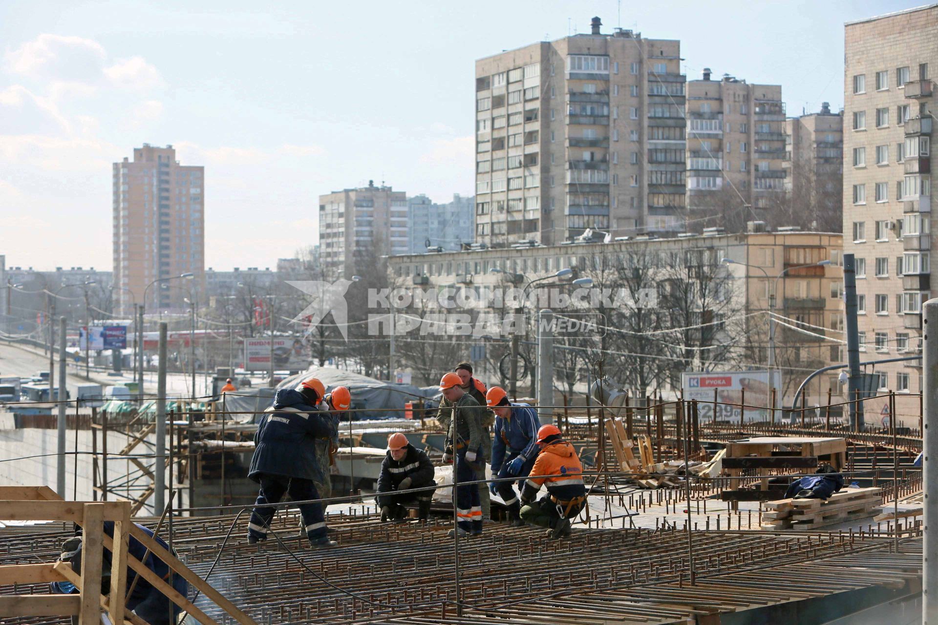 строительство развязки через дорогу