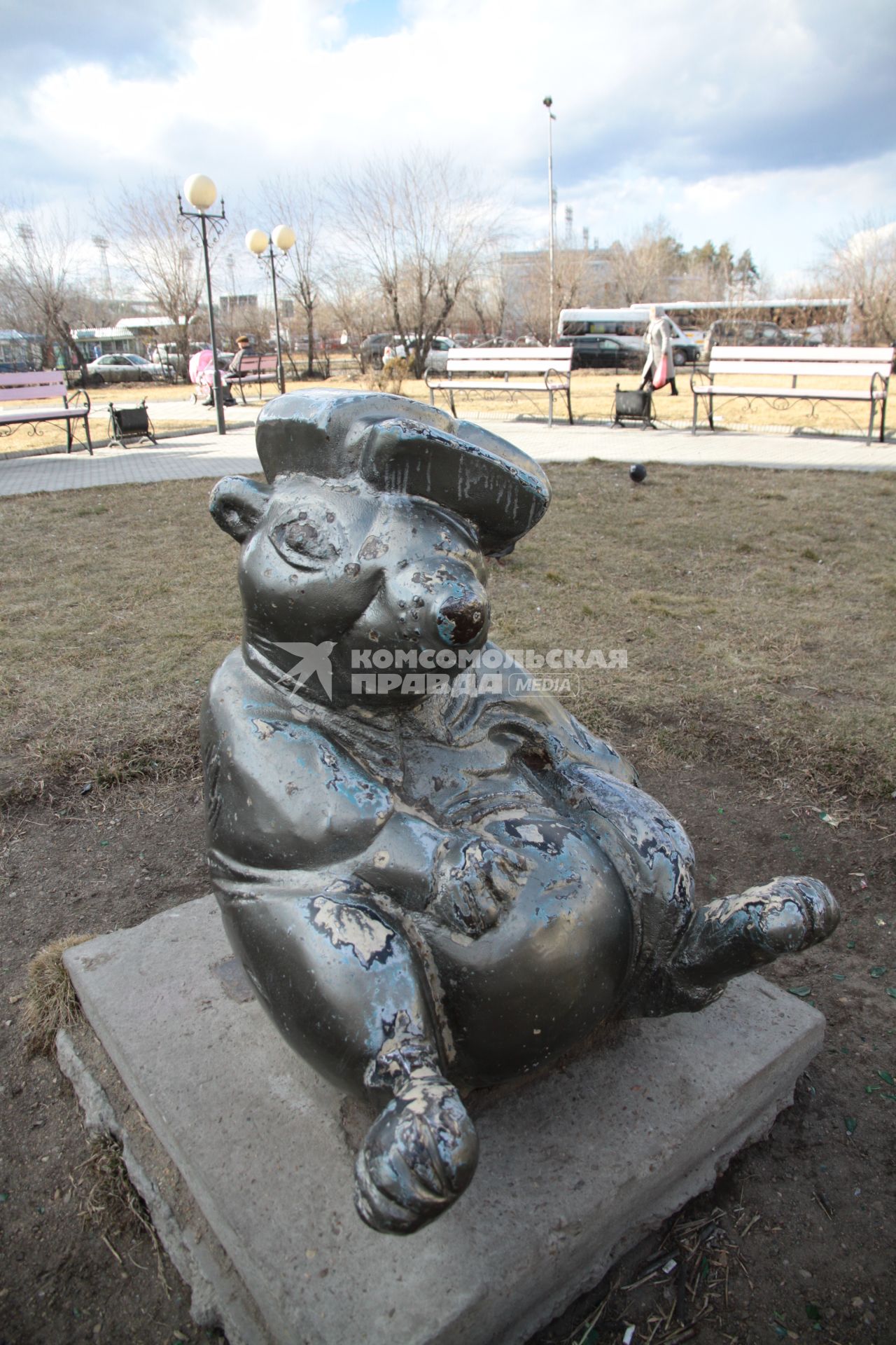 Памятник сурку в Ангарске.