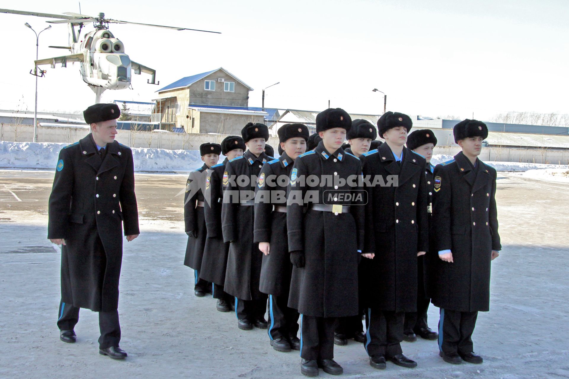 Построение в уфимском кадетском корпусе.