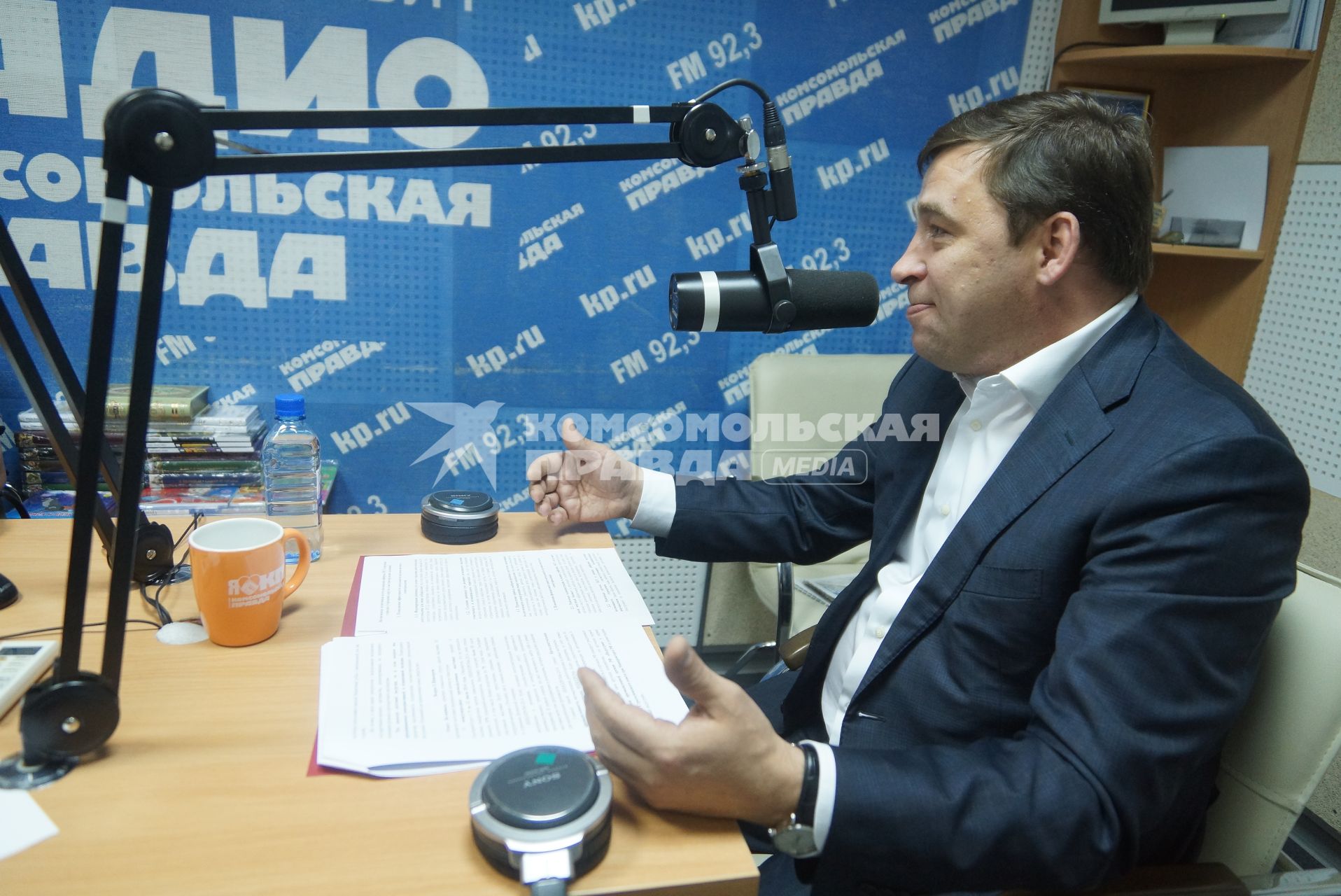 Губернатор Свердловской области Евгений Владимирович Куйвашев в студии Радио КП