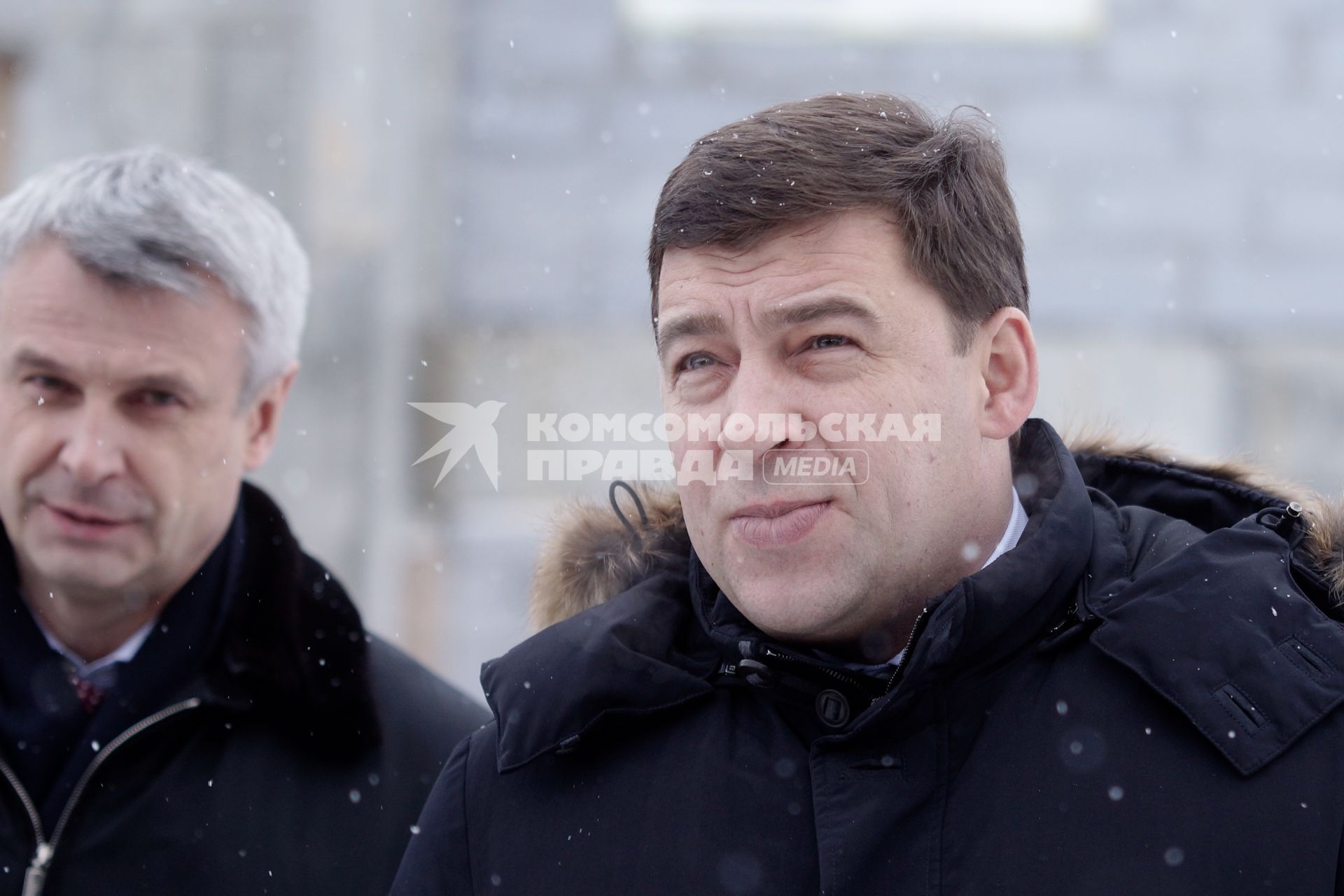 Мэр города Нижний Тагил Носов Сергей Константинович (в центре) и Губернатор Свердловской области Евгений Владимирович Куйвашев (справа)