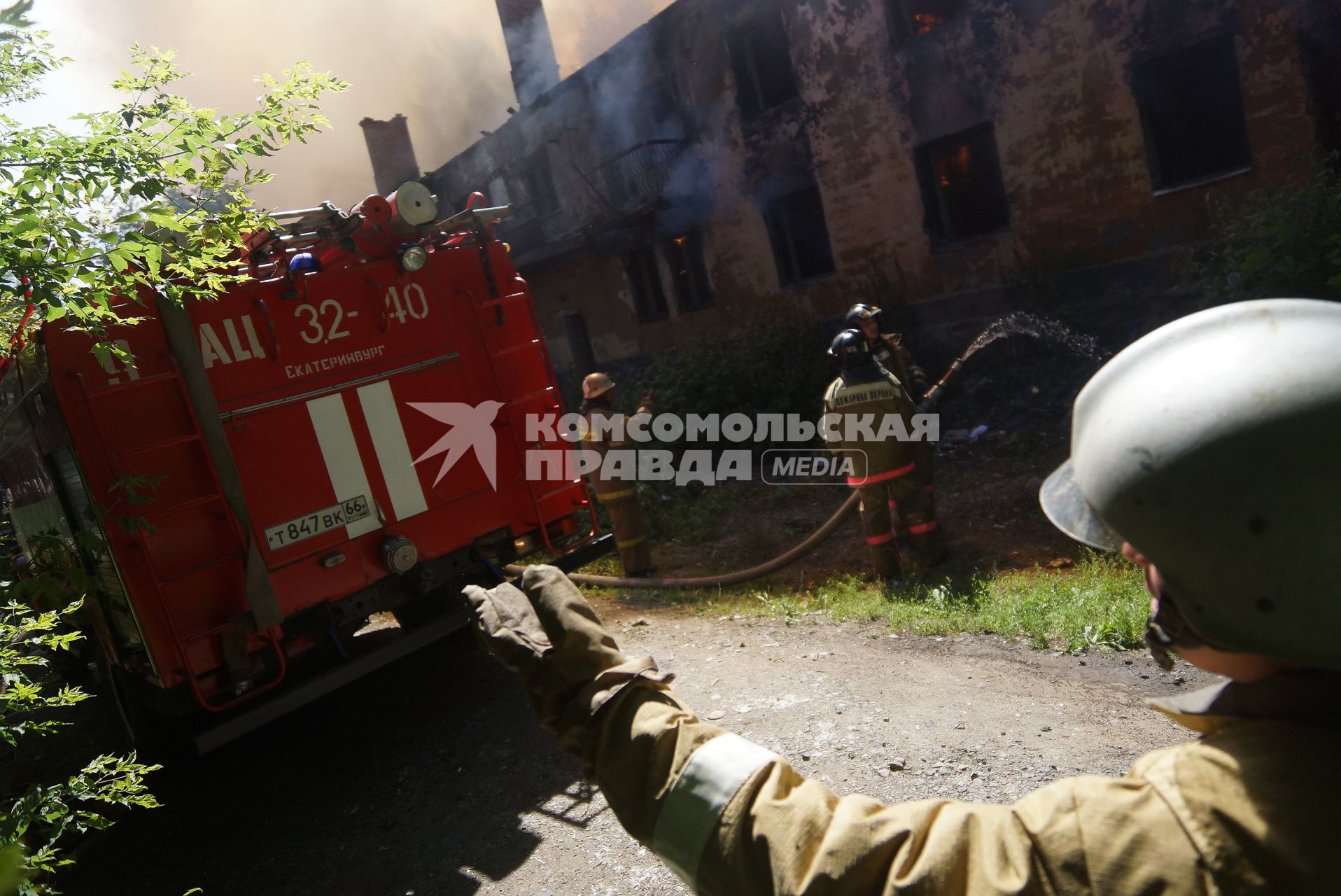 Пожар в доме в Екатеринбурге