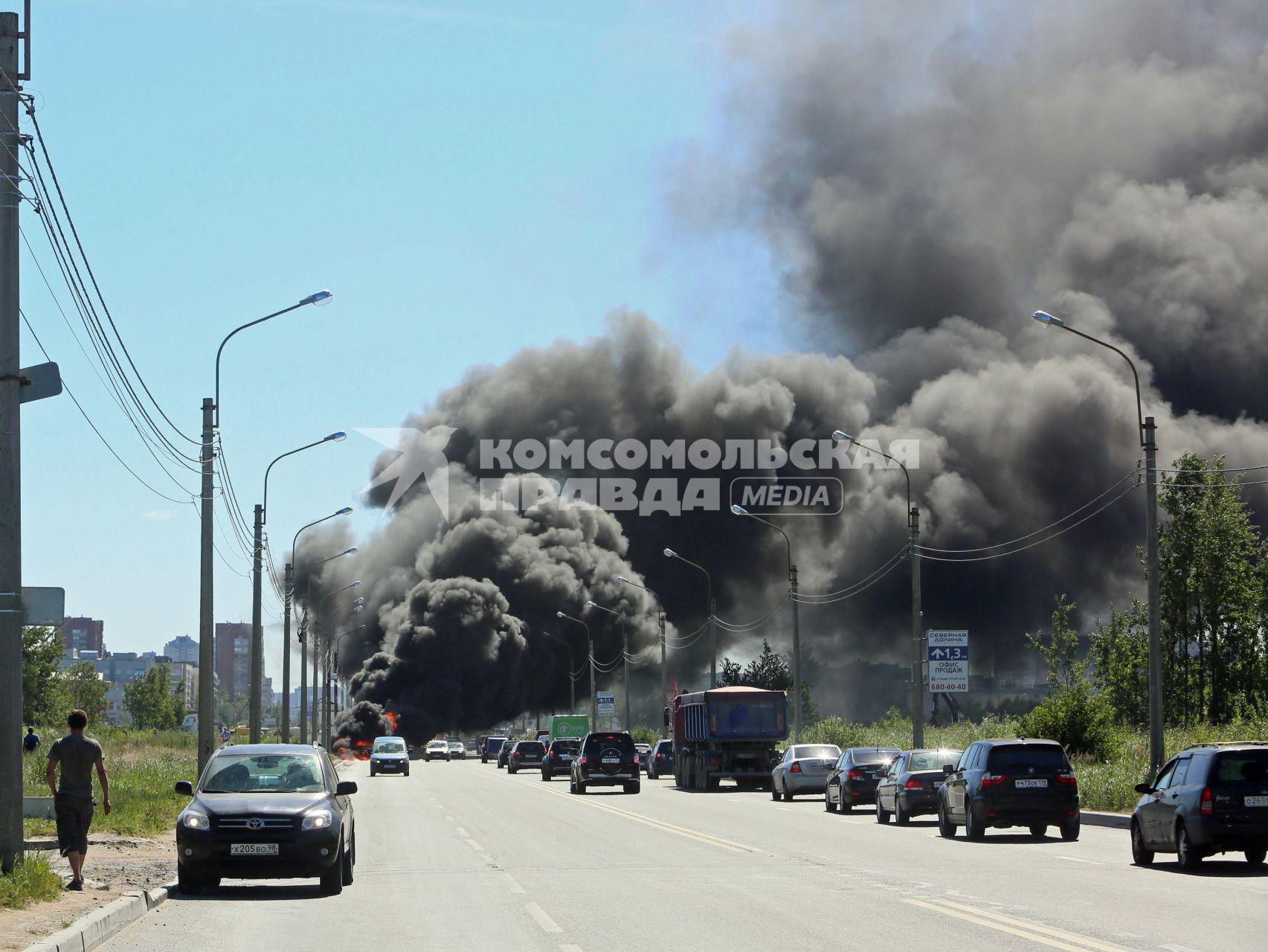 пожар газели на трассе