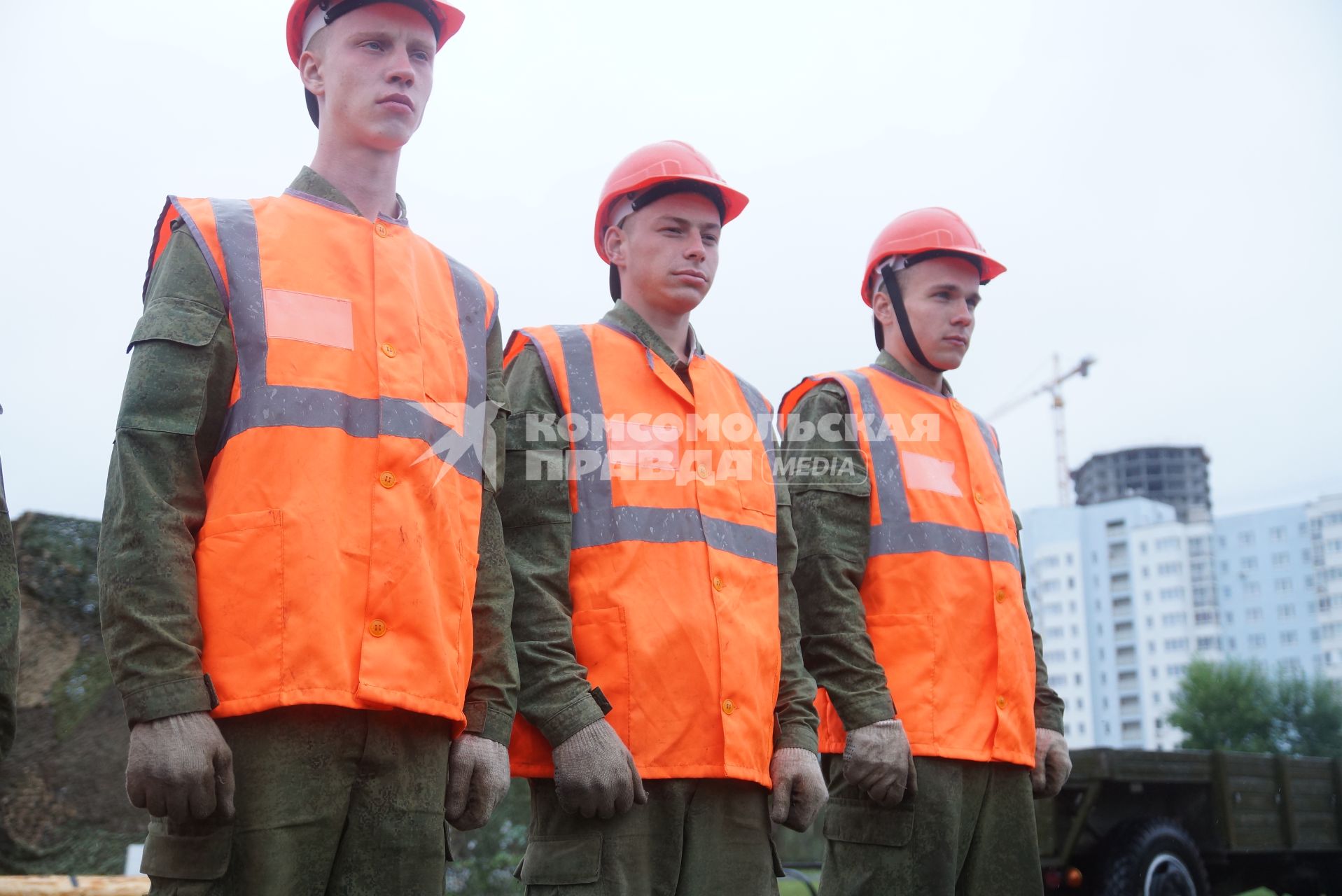 Военные железнодорожники во время конкурса на лучшего в специальности