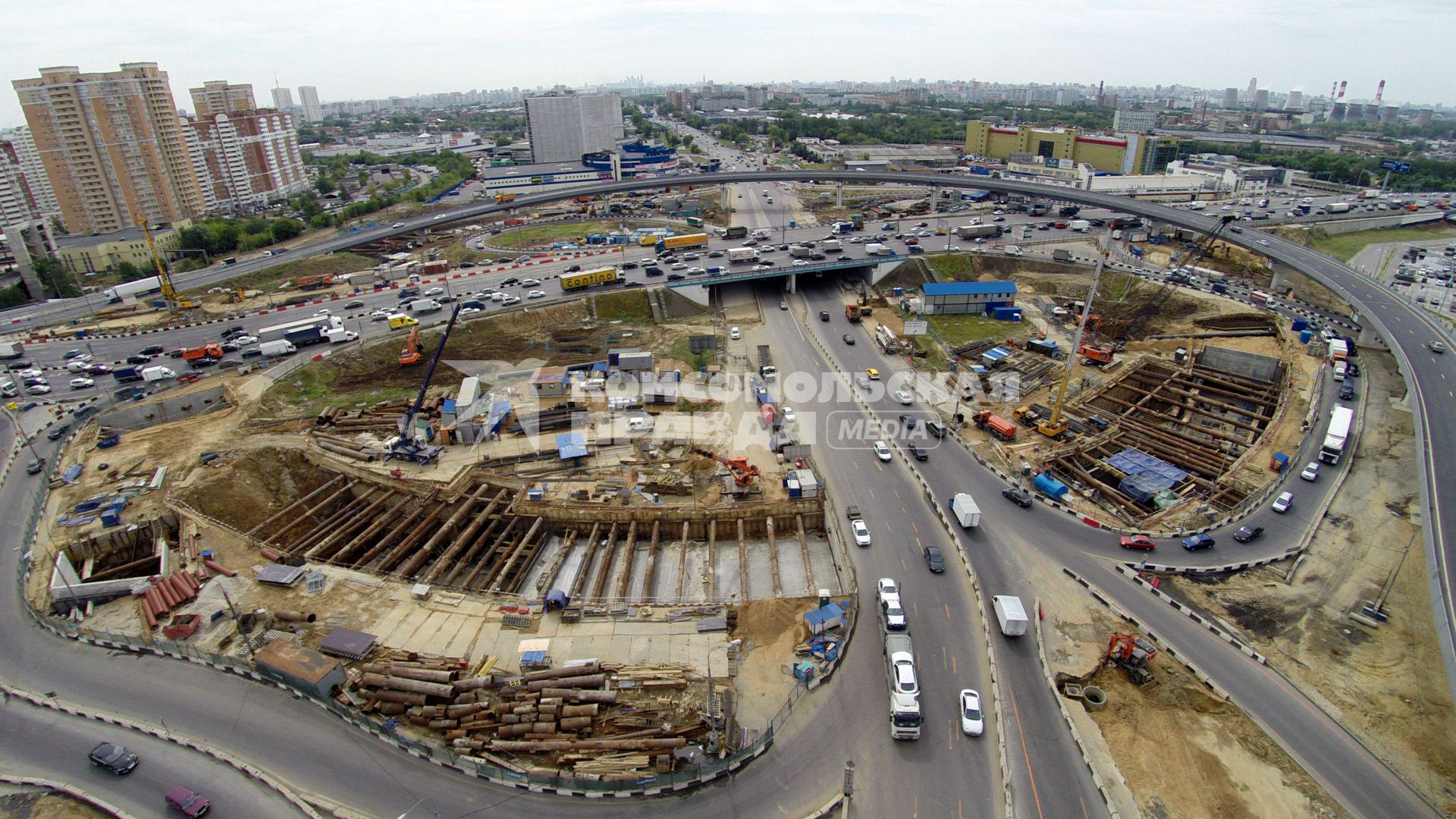 Дмитровское шоссе. МКАД. Транспортная развязка.