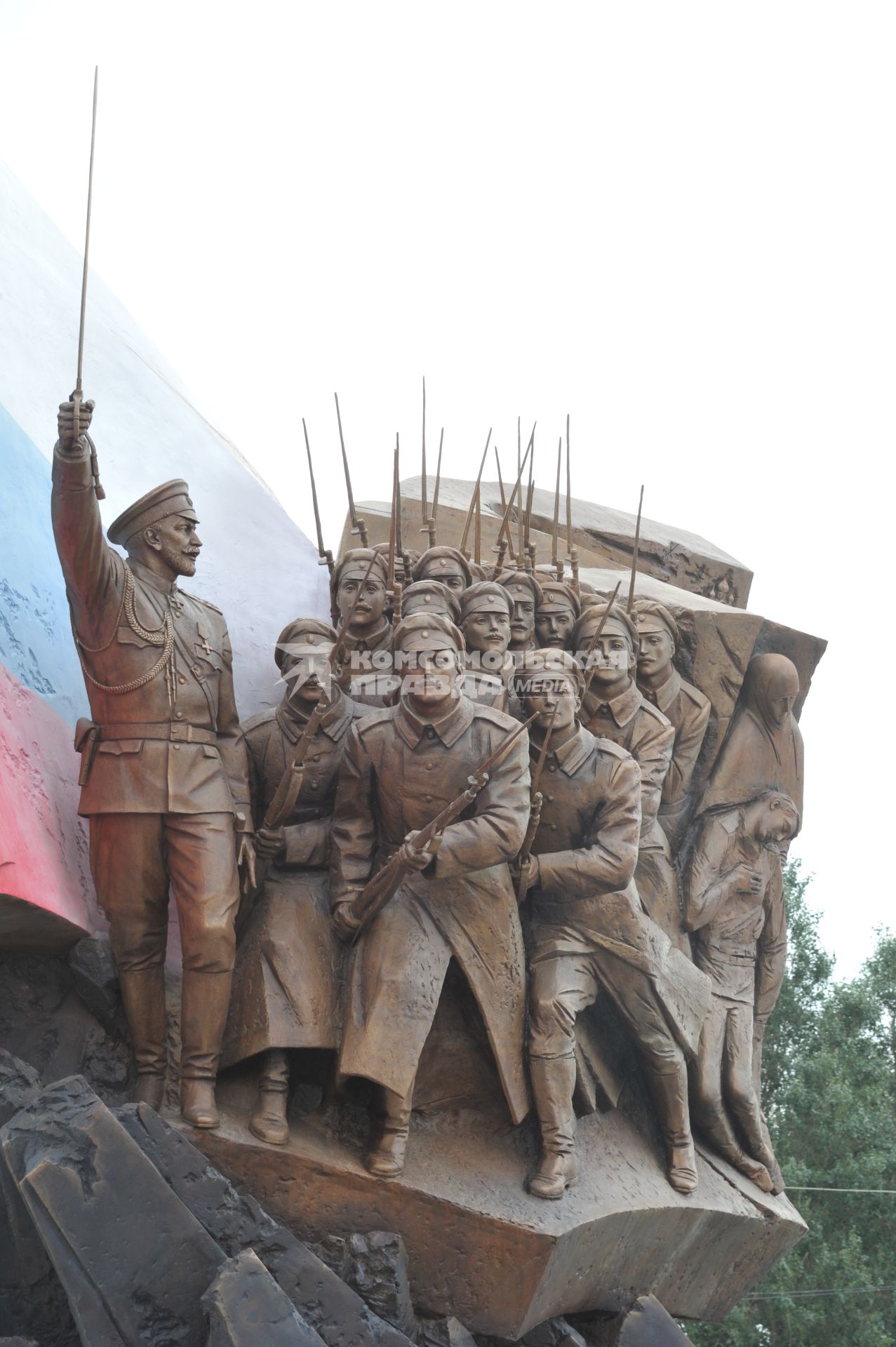 Церемония открытия памятника Героям Первой мировой войны на Поклонной горе.