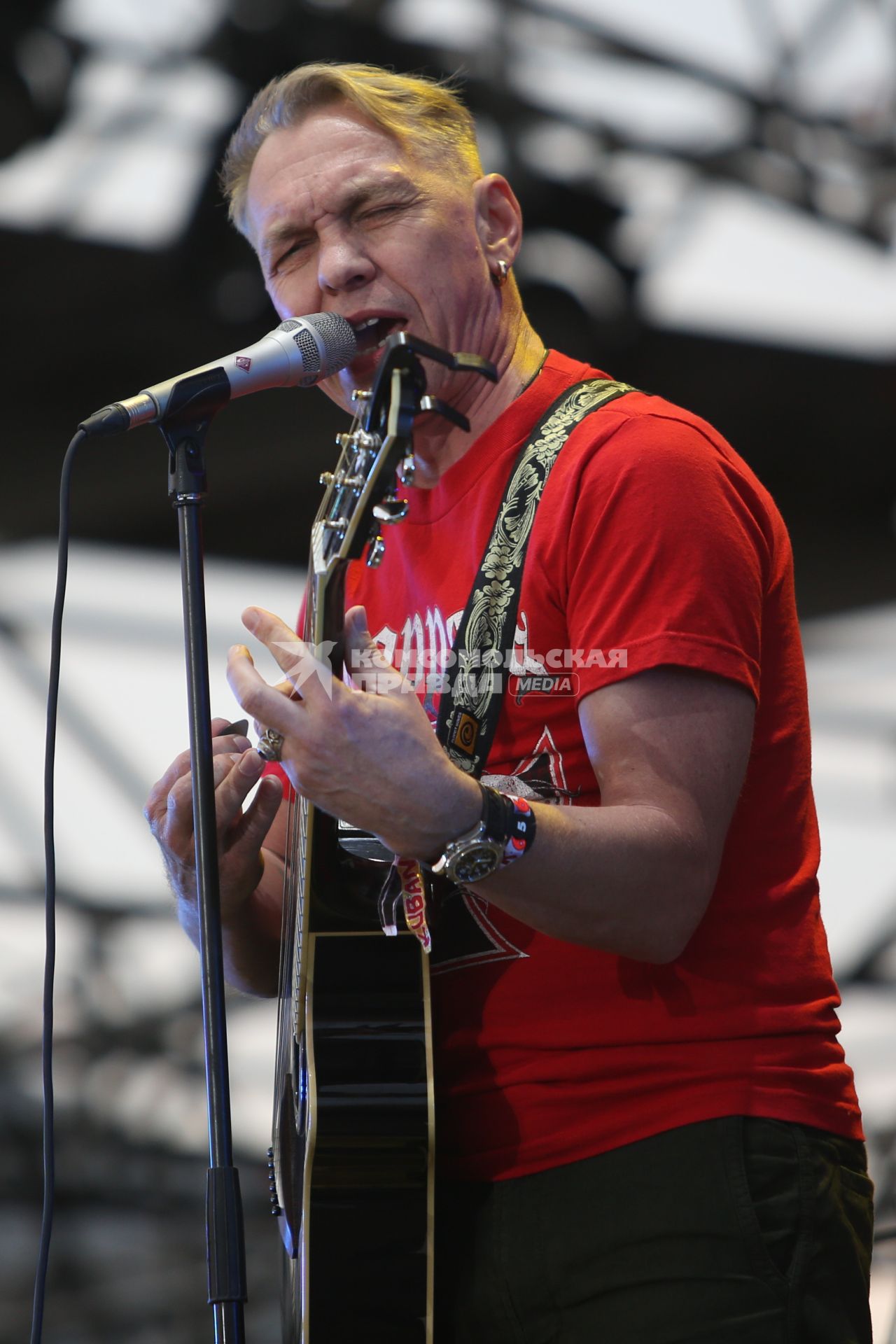 Лидер группы `Ва-БанкЪ` Александр Ф. Скляр на фестивале `KUBANA-2014`.
