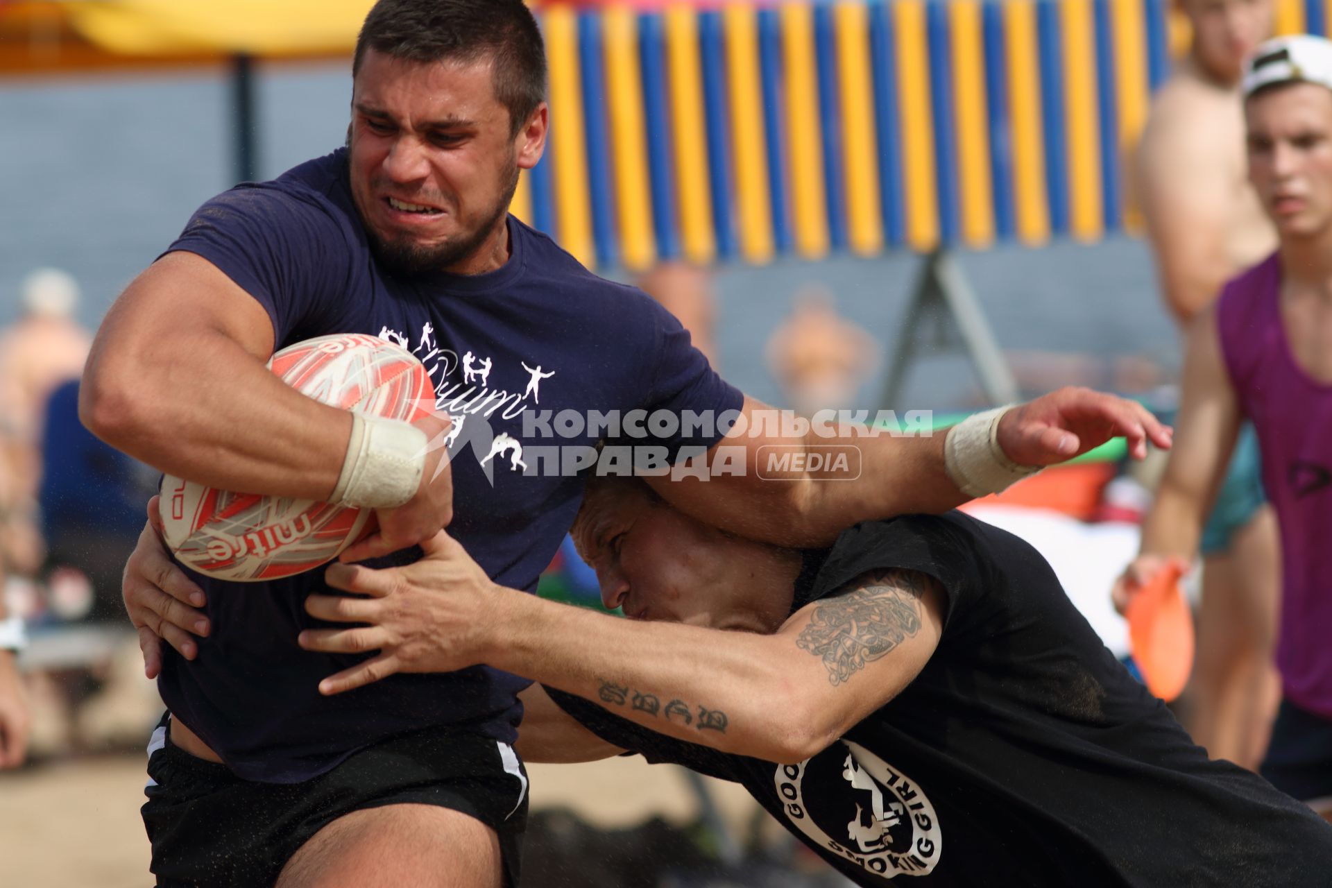 Чемпионат по пляжному регби в Самаре.