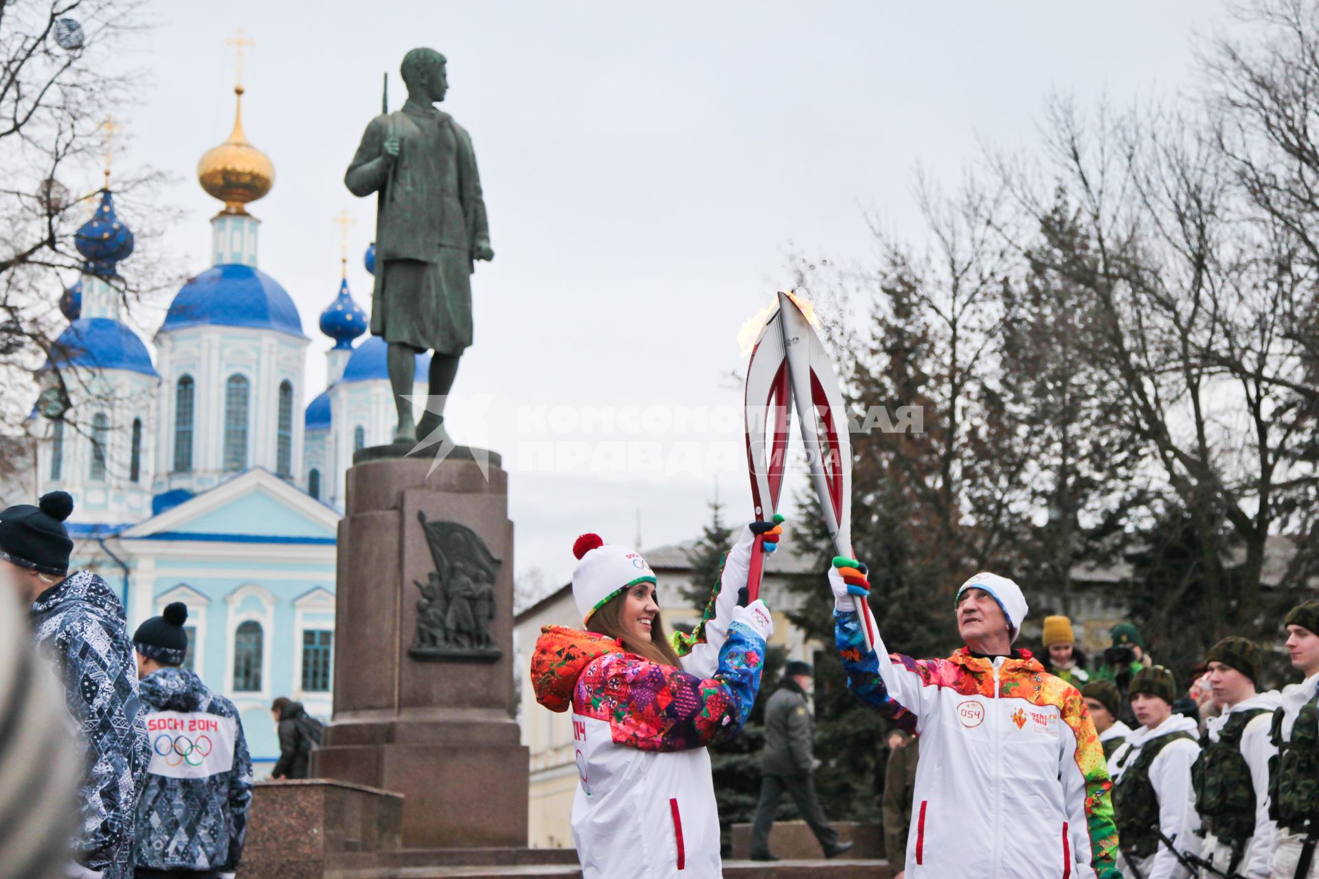 Олимпийский огонь путешествует по России. Тамбов.