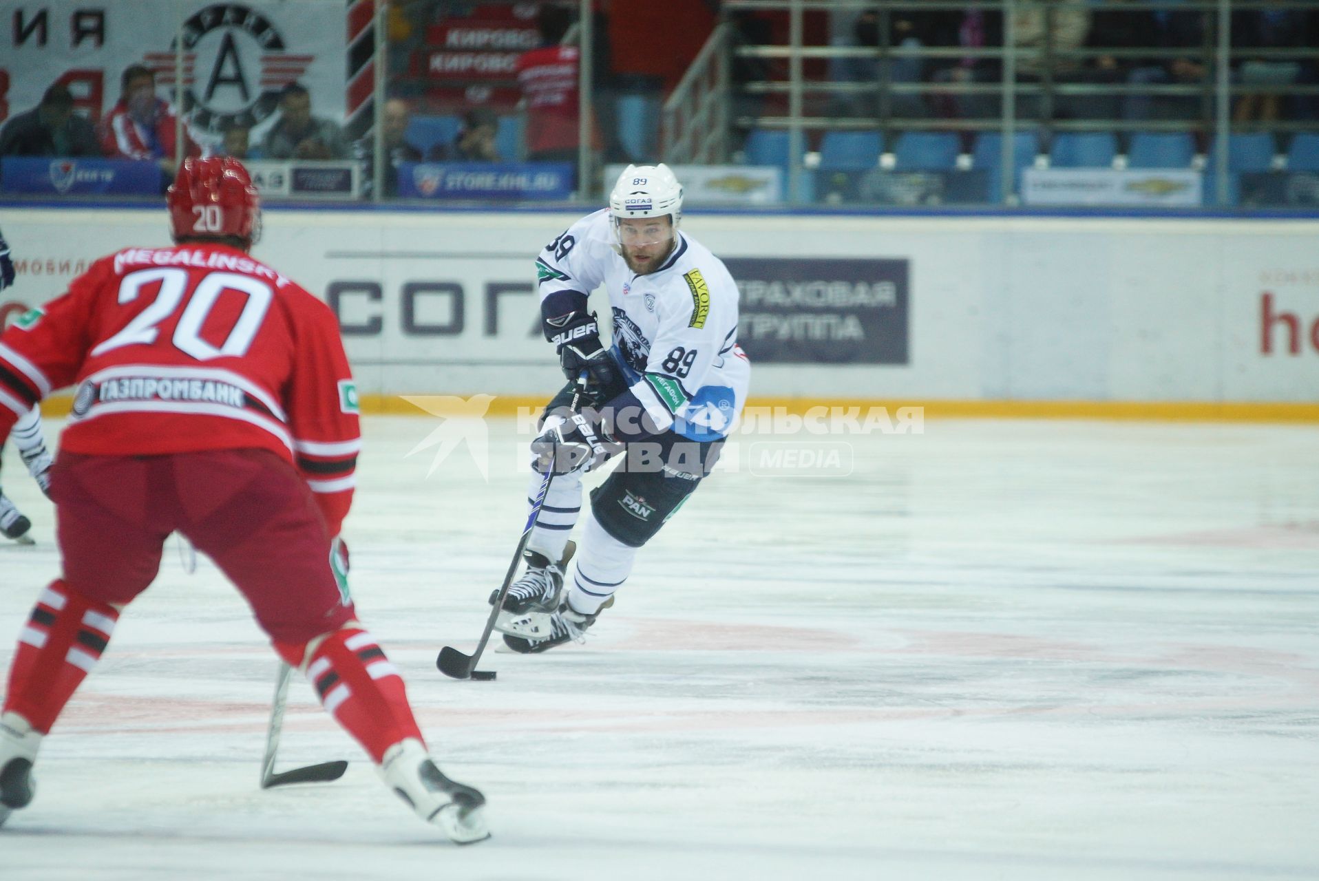 Матч КХЛ \"Автомобилист\" 3-2 \"Медвешчак\" Загреб. ХК Медвешчак №89 Марк Катич