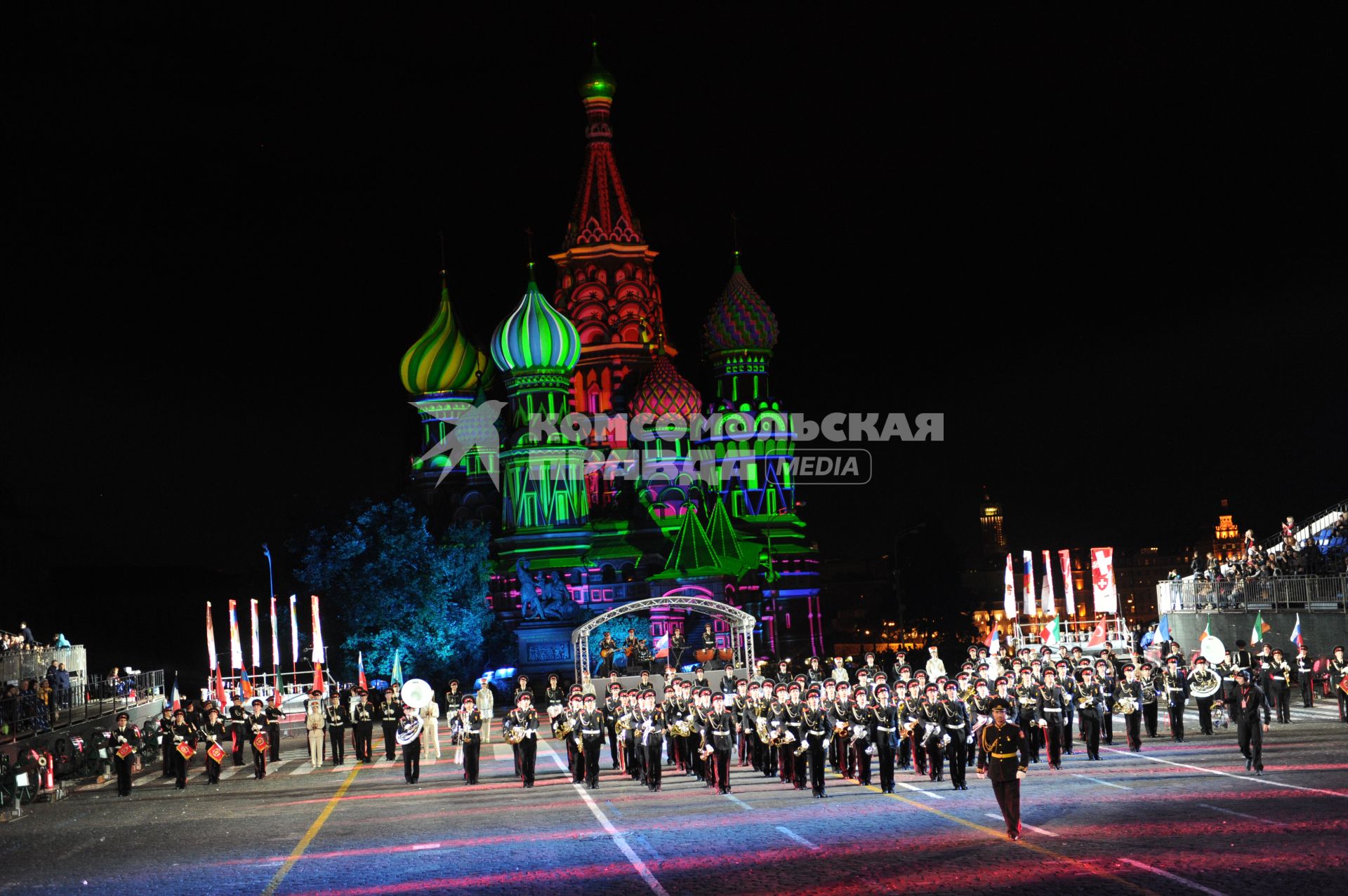 Международный военно-музыкальный фестиваль `Спасская башня`.