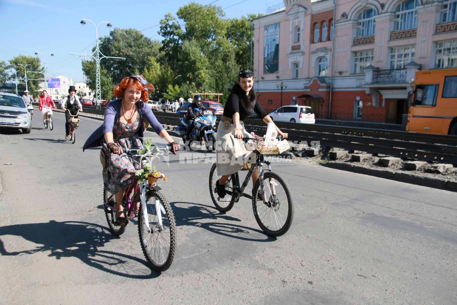 Ретро-велопробег в Барнауле.