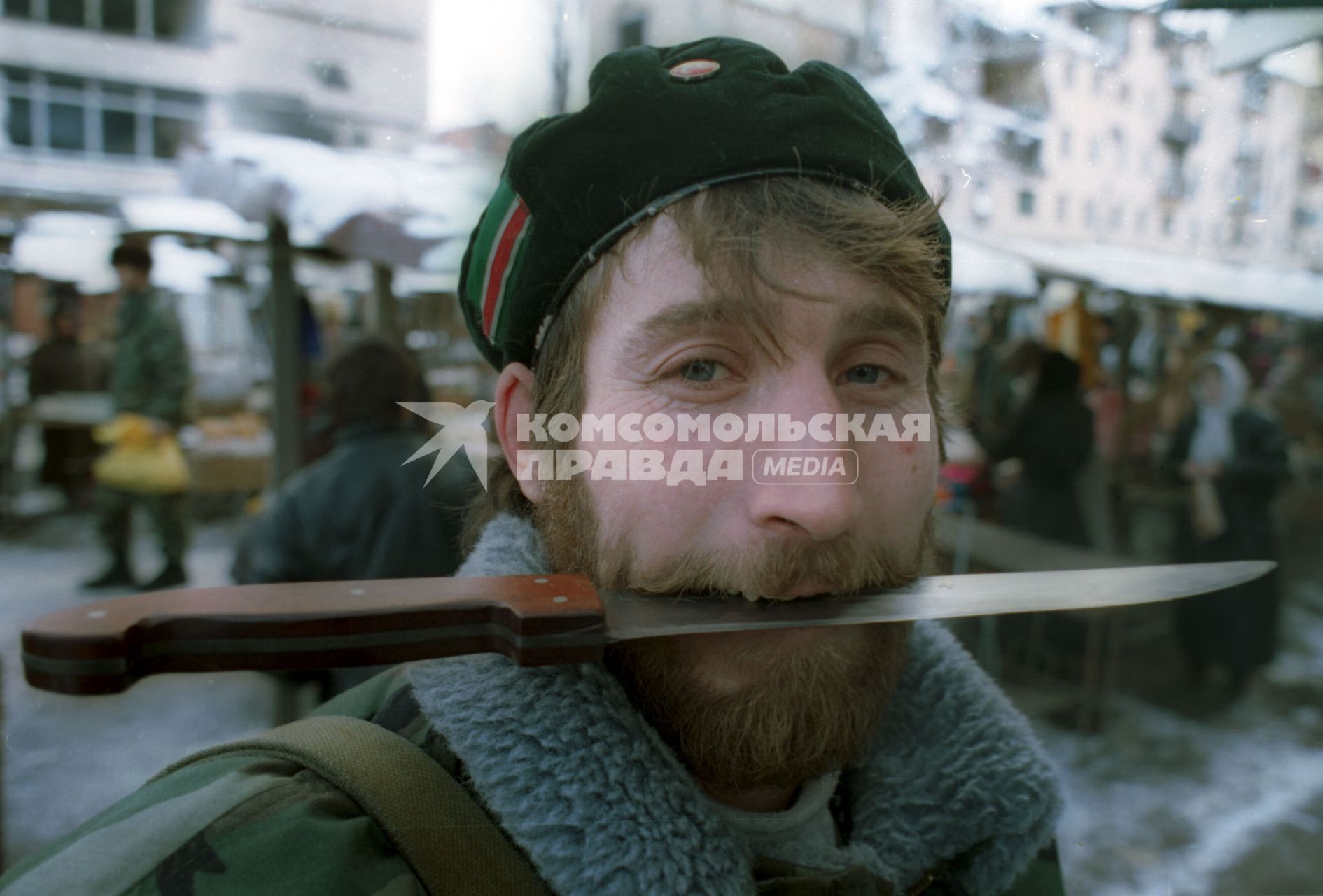 Вторая чеченская война. Грозный. Боец национальной гвардии Чеченской Республики Ичкерия.