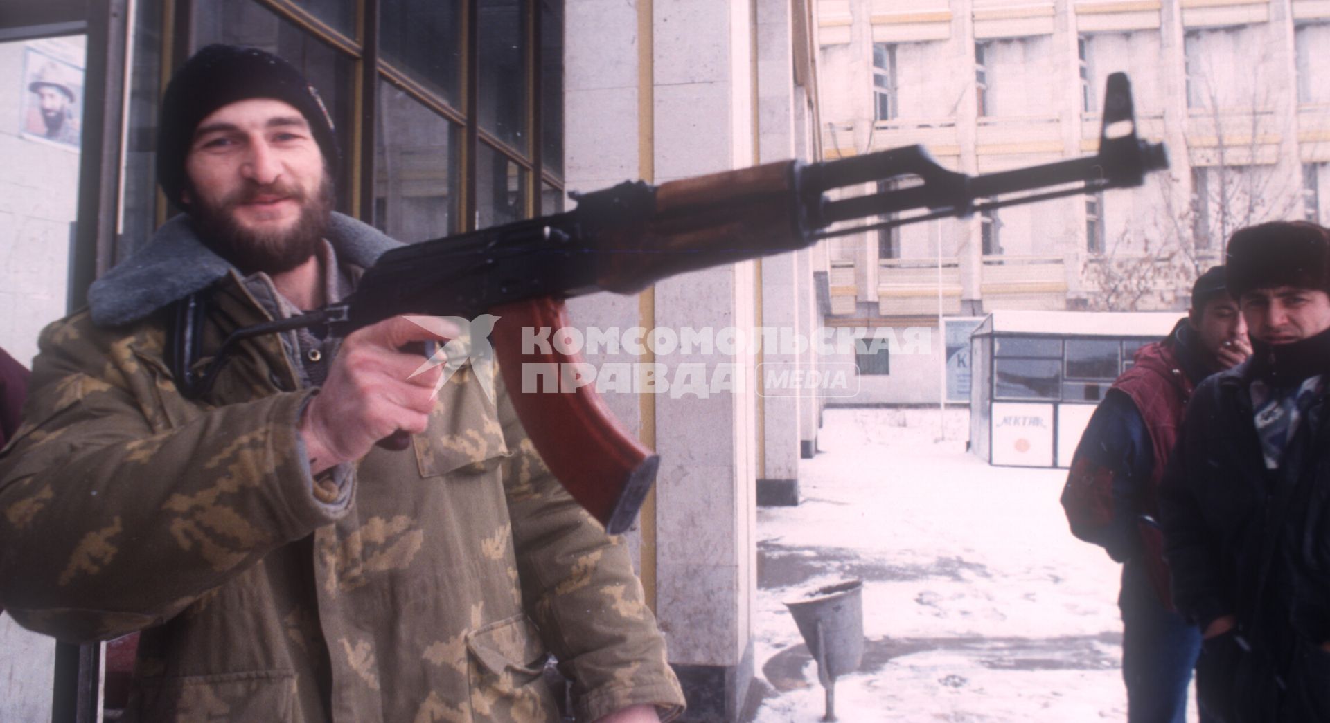 Вторая чеченская война. Грозный. Боец национальной гвардии Чеченской Республики Ичкерия.