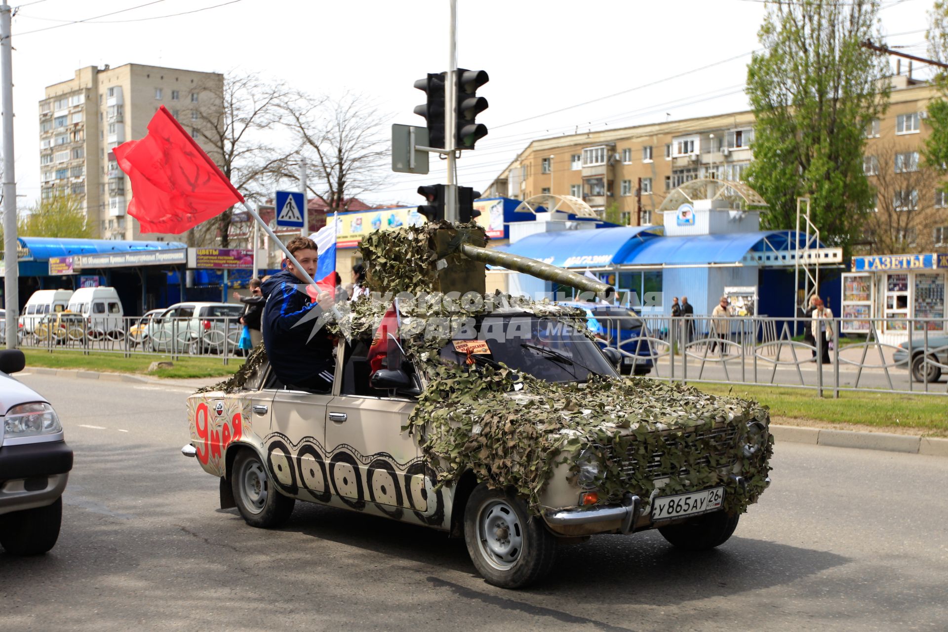 Автопробег в честь Дня Победы в Ставрополе.