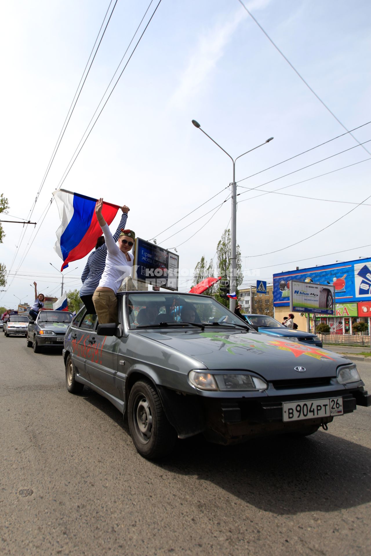 Автопробег в честь Дня Победы в Ставрополе.