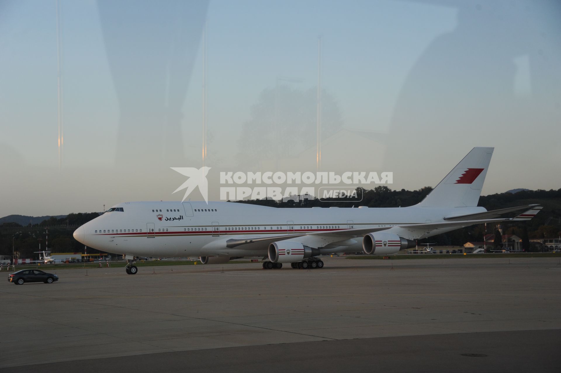 Сочи. Аэропорт. На снимке: самолет Boeing 747-400 авиакомпании Bahrain Amiri Flight.