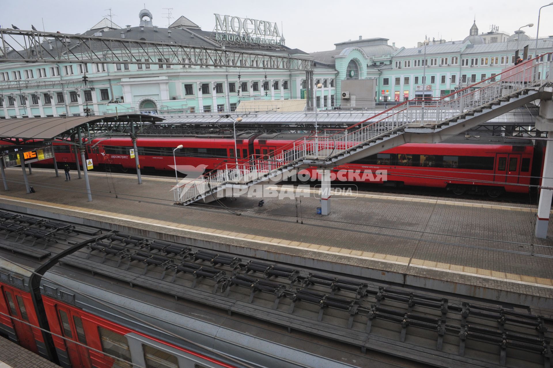 Презентация первого двухэтажного электропоезда ЭШ2 в депо Белорусского вокзала.