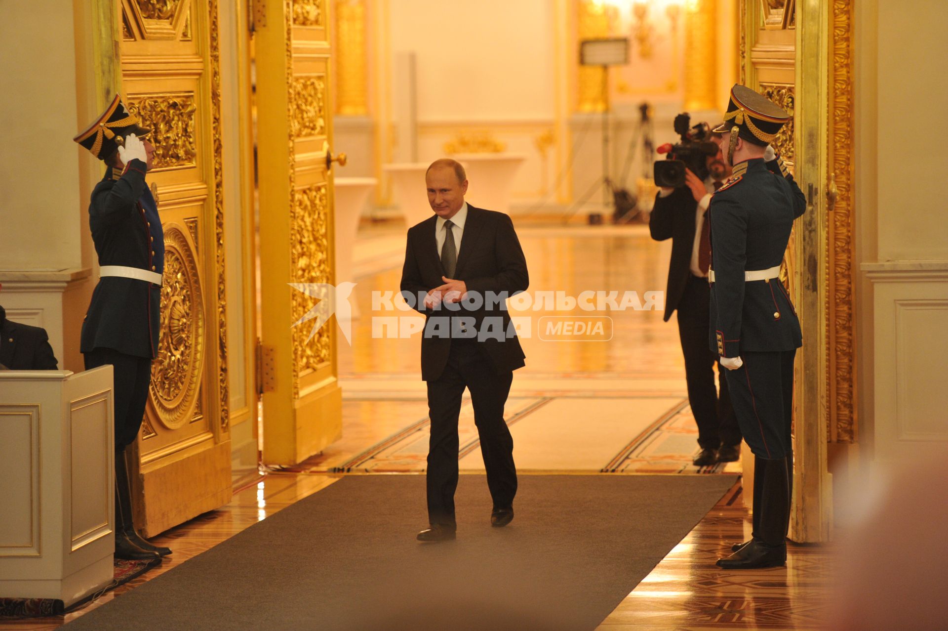 Ежегодное послание президента РФ В.Путина к Федеральному Собранию РФ. На снимке: президент РФ Владимир Путин перед выступлением.