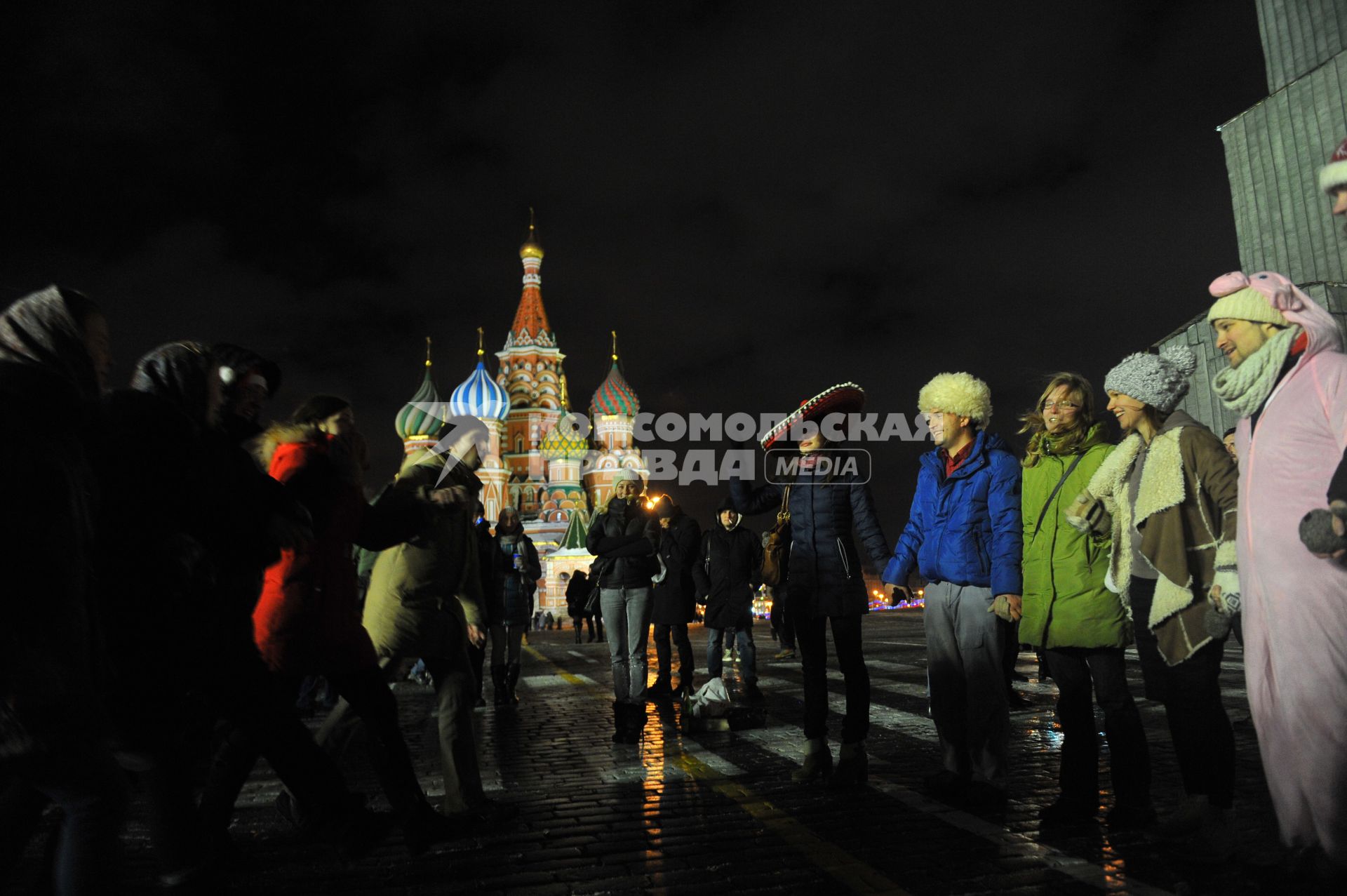 Празднование Старого Нового года в Москве.