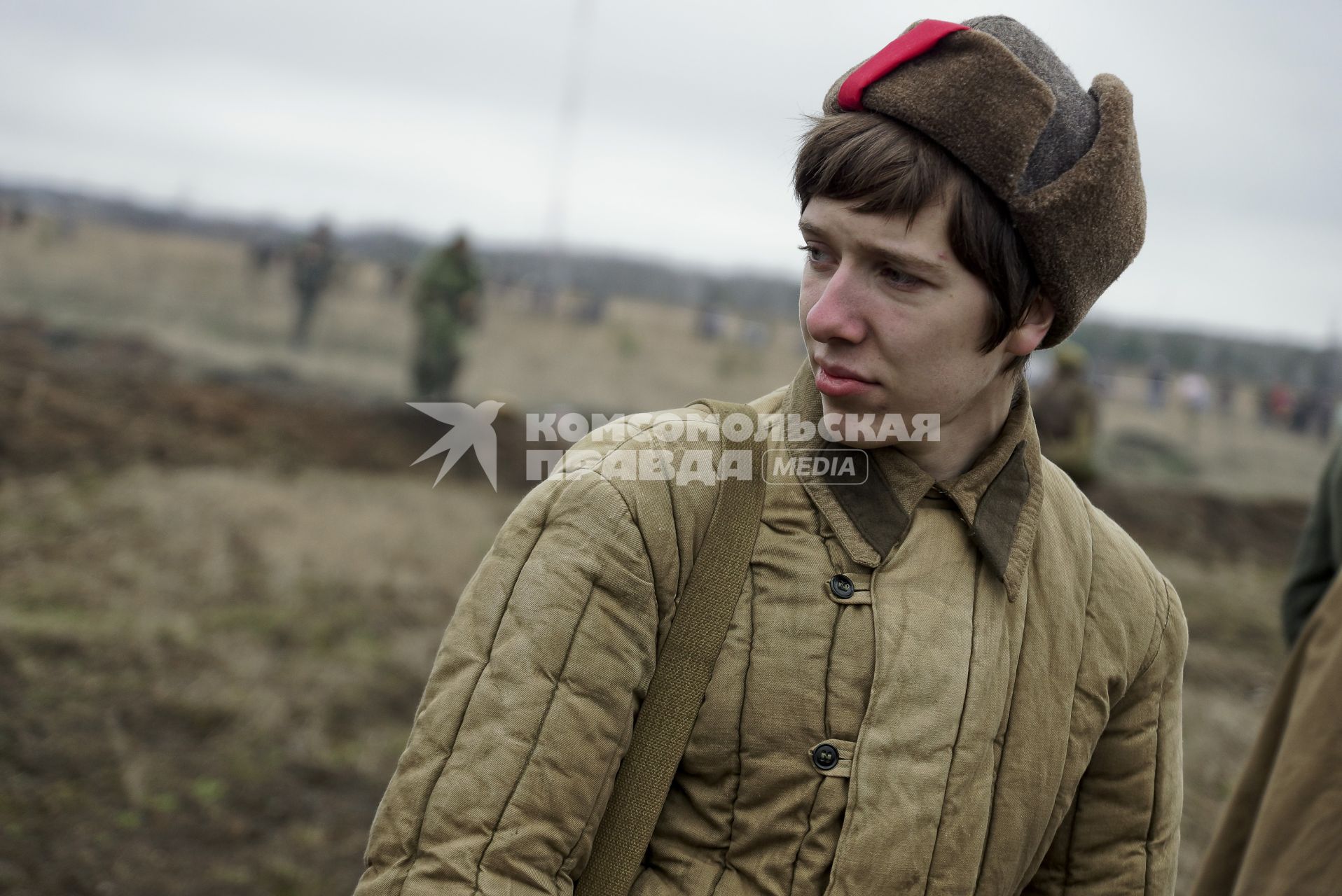 Екатеринбург. Военно-историческая реконструкция одного из боев по освобождению Белоруссии - `У деревни Буйничи`. Русский партизан.