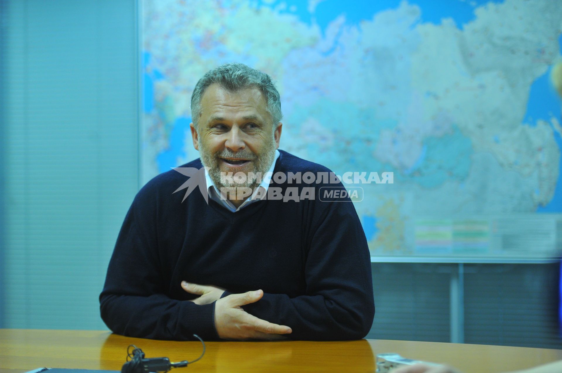 Председатель городского Законодательного собрания Севастополя Алексей Чалый во время интервью.