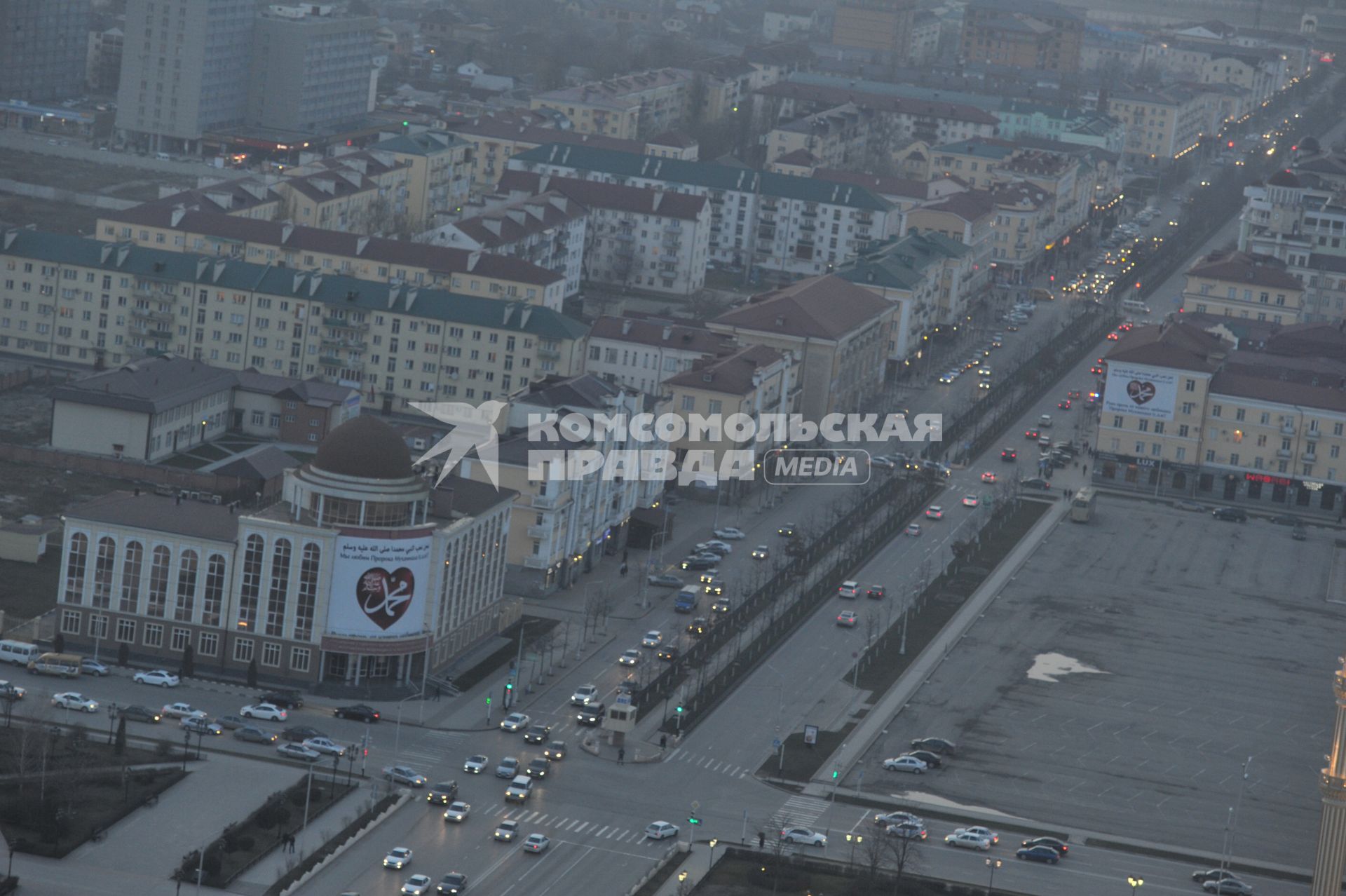 Грозный. Вид на проспект имени В.В.Путина.