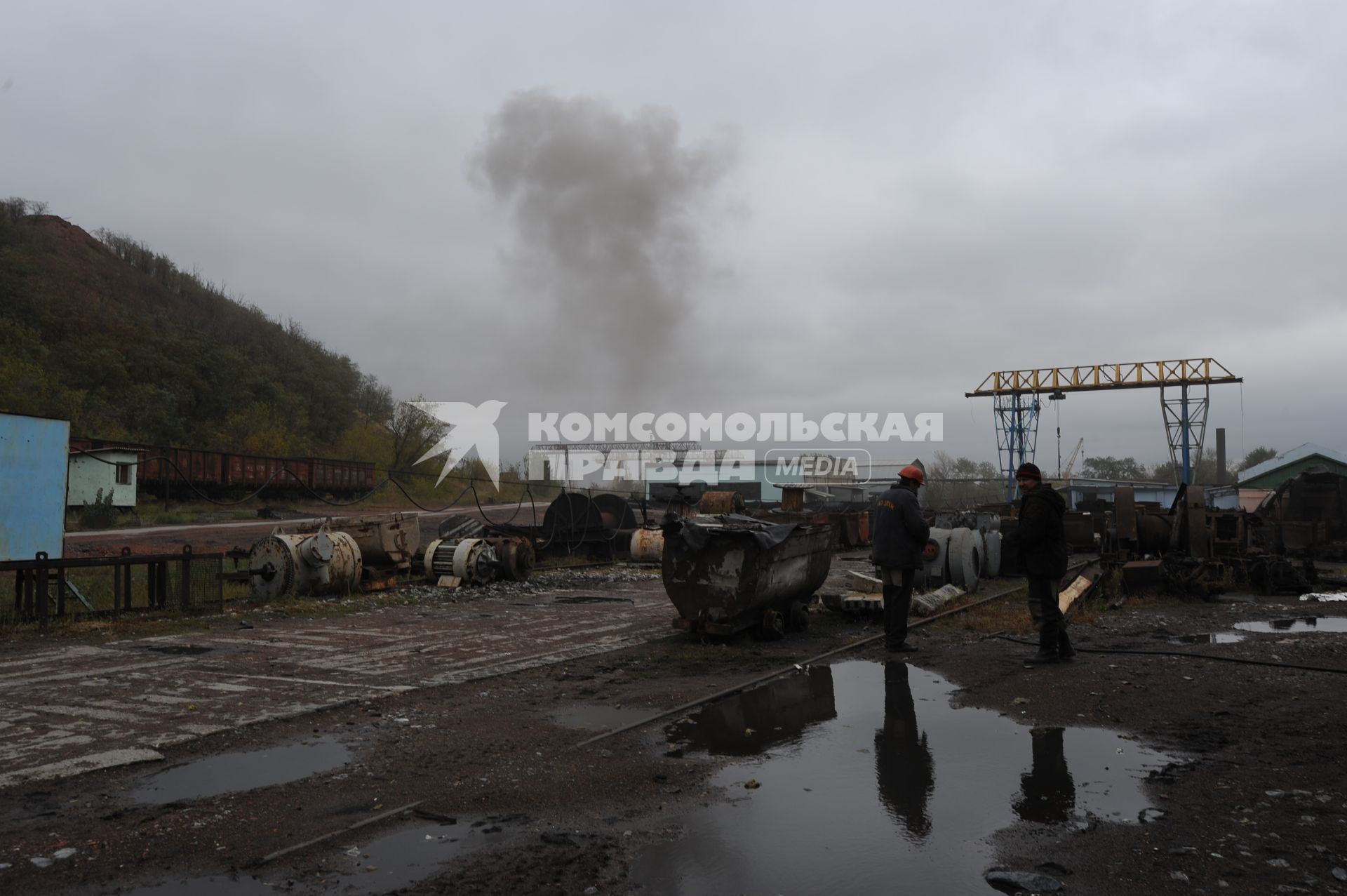 Украина. Донецкая область. г.Ждановка. Взрыв возле шахты `Коммунарская`.