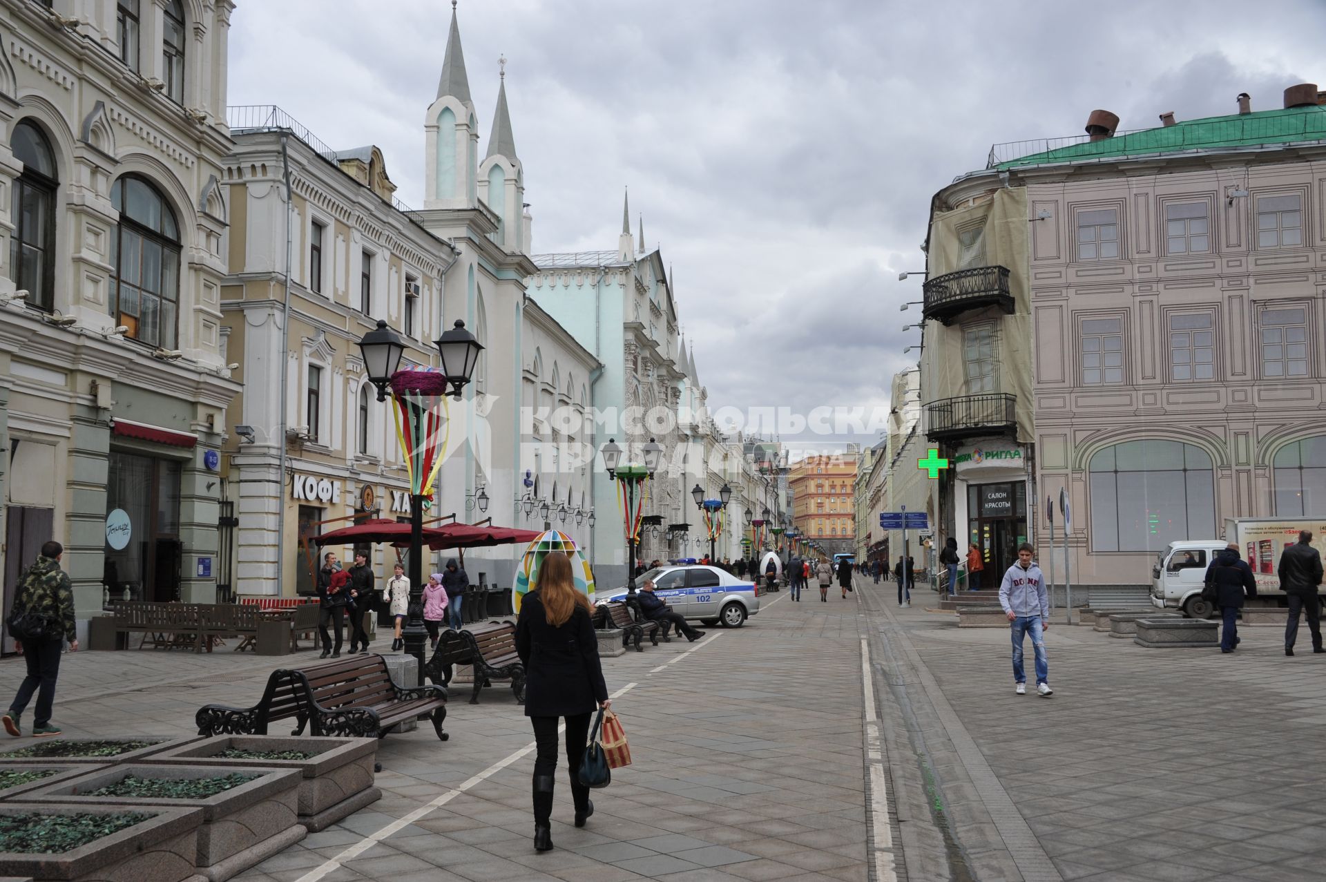 Виды Москвы. Никольская улица.