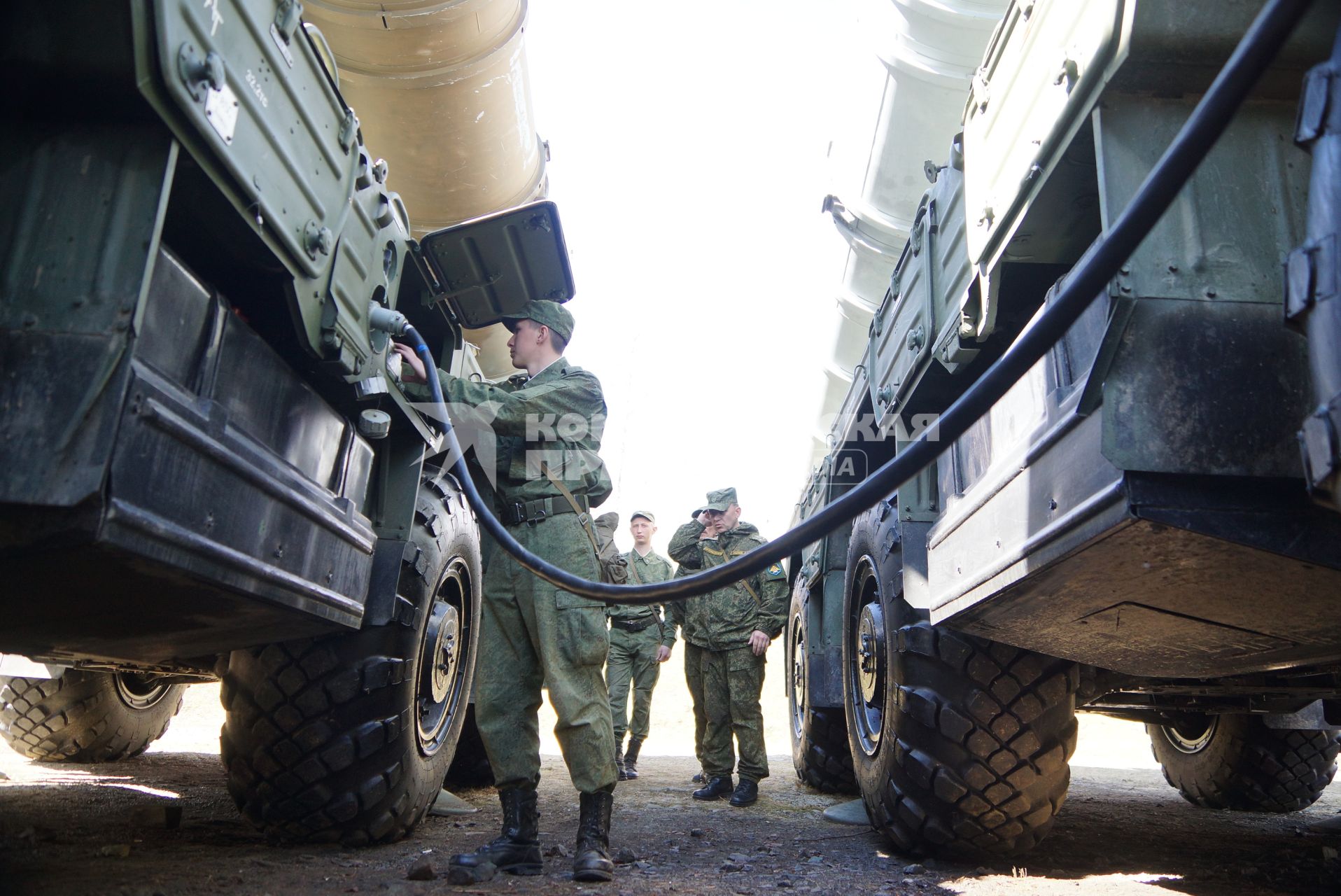 Приведение в боевую готовность ракетного комплекса С-300, во время несения дежурства в воинской части ПВО ВВС России г.Березовский