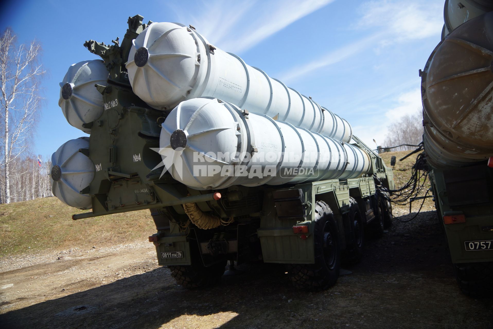 Ракетный комплекс С-300 на дежурстве в воинской части ПВО ВВС России г.Березовский