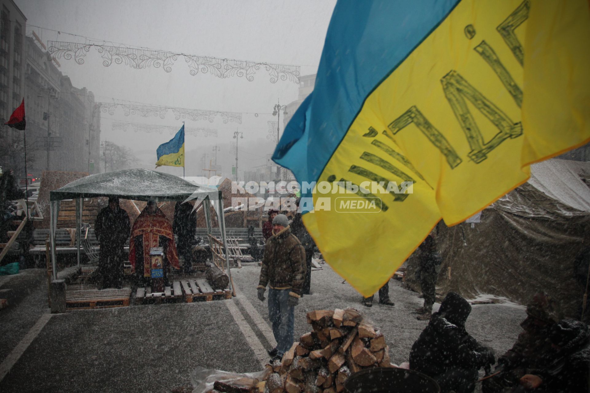 Евромайдан. Площадь Независимости. Акция сторонников евроинтеграции Украины.