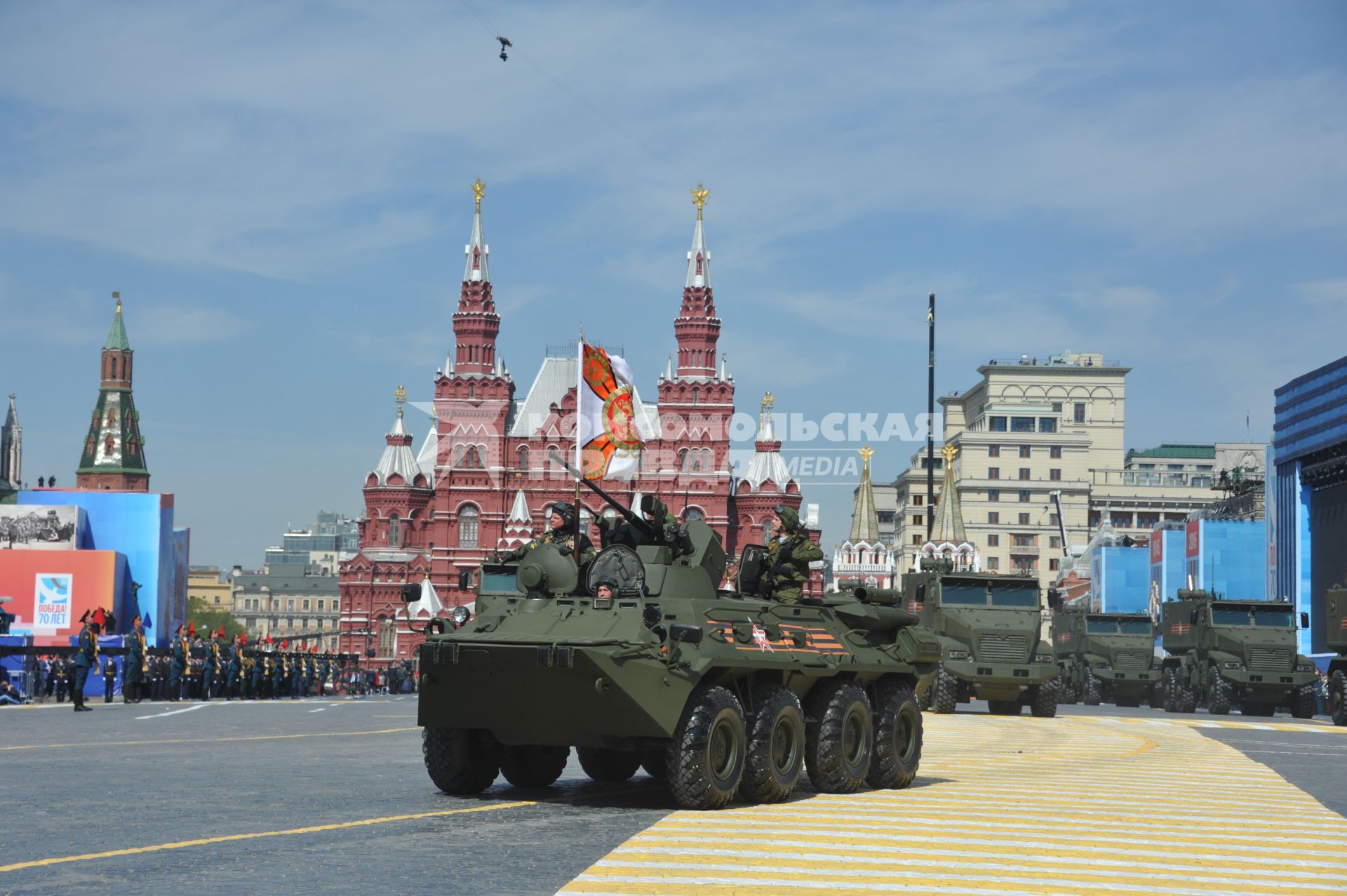 Москва. Бронетранспортер БТР-82А во время военного парада на Красной площади, в честь 70-летия Победы в Великой Отечественной войне.