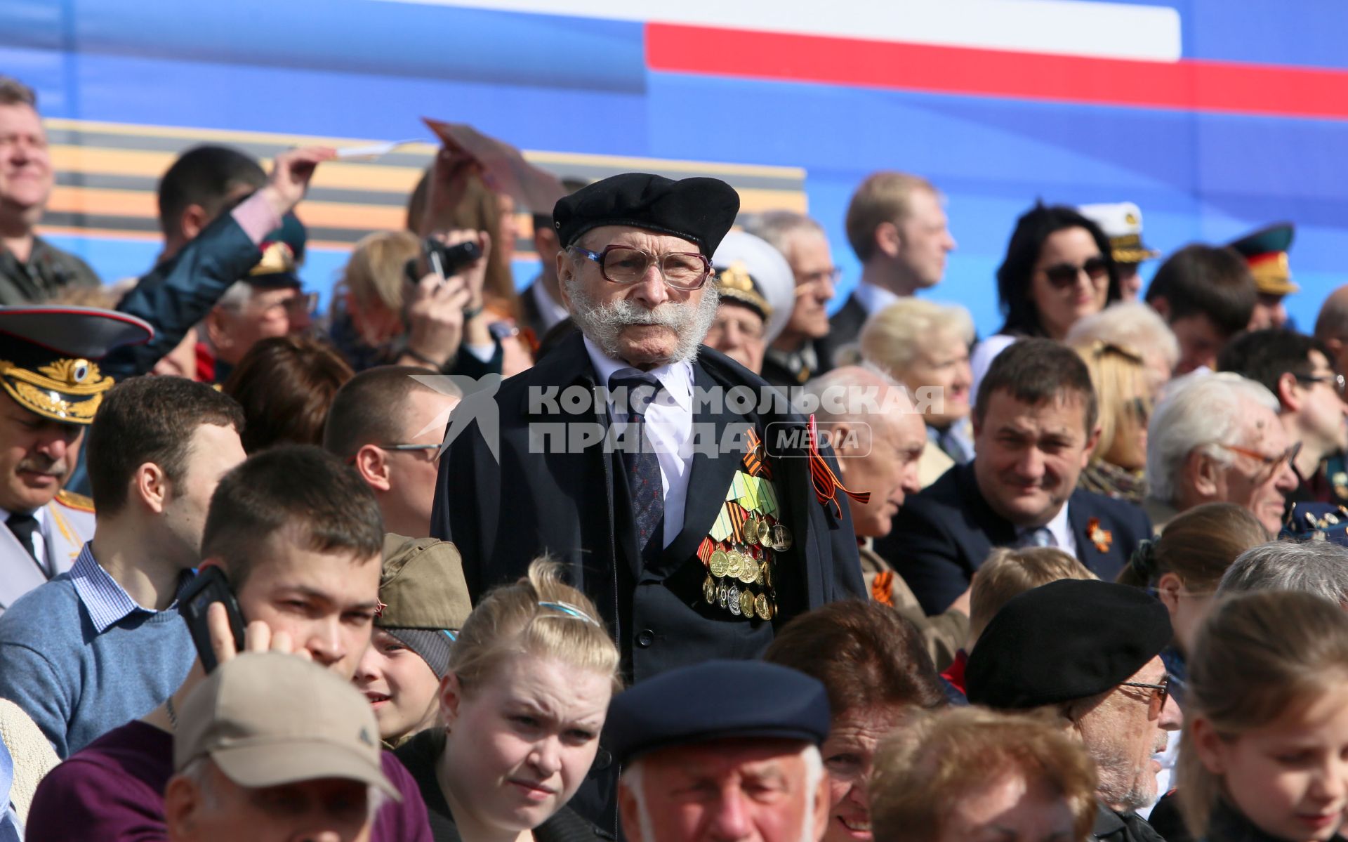 Санкт-Петербург. Парад Победы на Дворцовой площади в честь 70-летия Победы в Великой Отечественной войне.