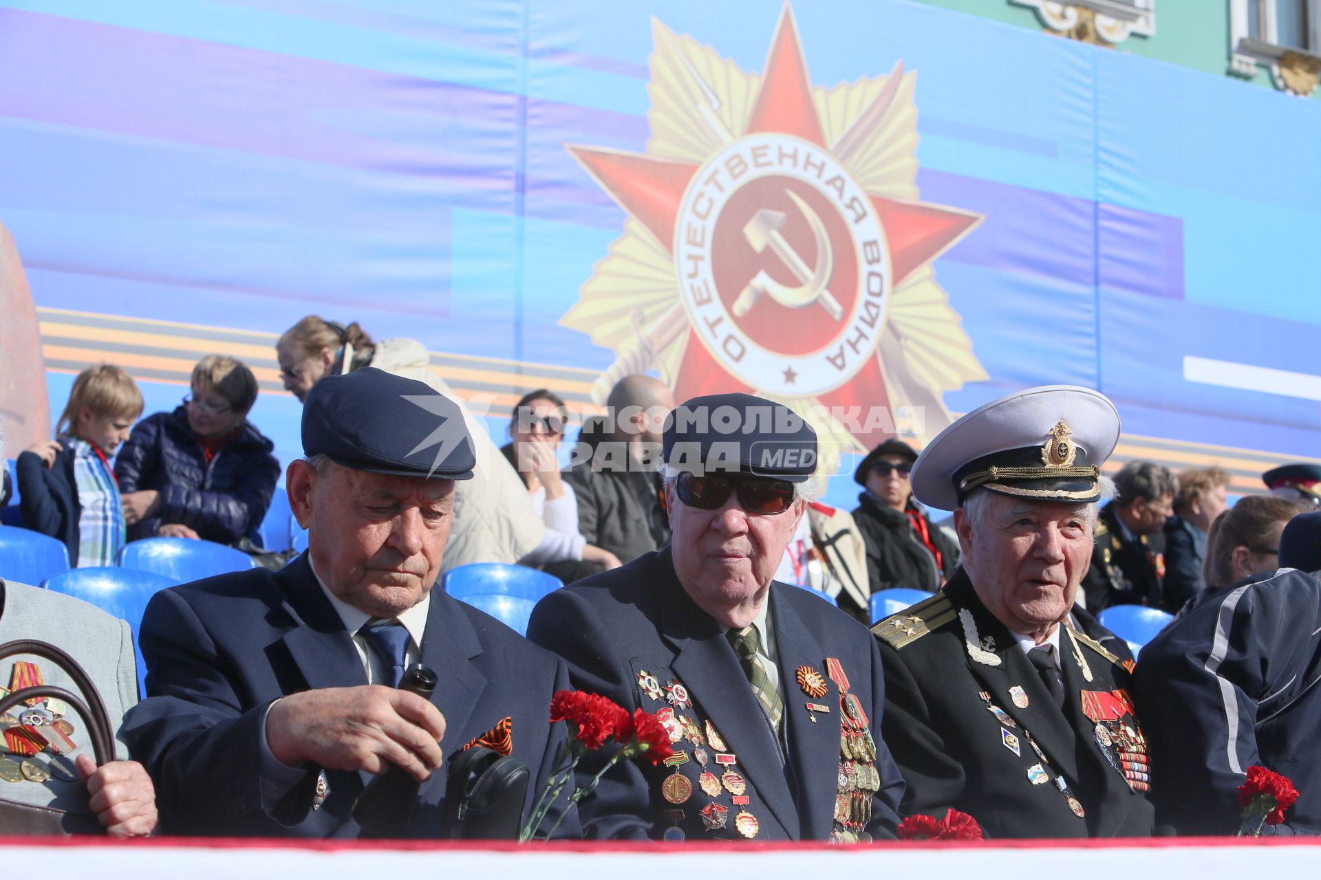 Санкт-Петербург. Парад Победы на Дворцовой площади в честь 70-летия Победы в Великой Отечественной войне.