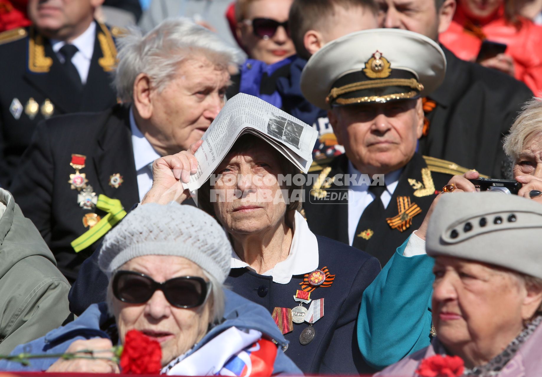 Санкт-Петербург. Парад Победы на Дворцовой площади в честь 70-летия Победы в Великой Отечественной войне.