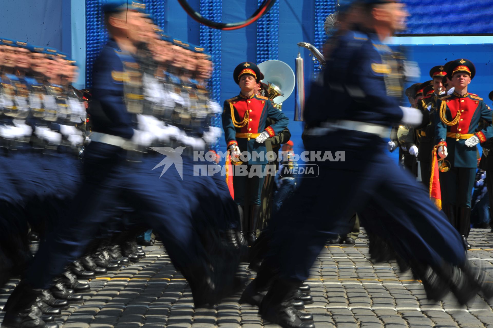 Москва. Военнослужащие парадных расчетов во время Парада на Красной площади, в честь 70-летия Победы в Великой Отечественной войне.