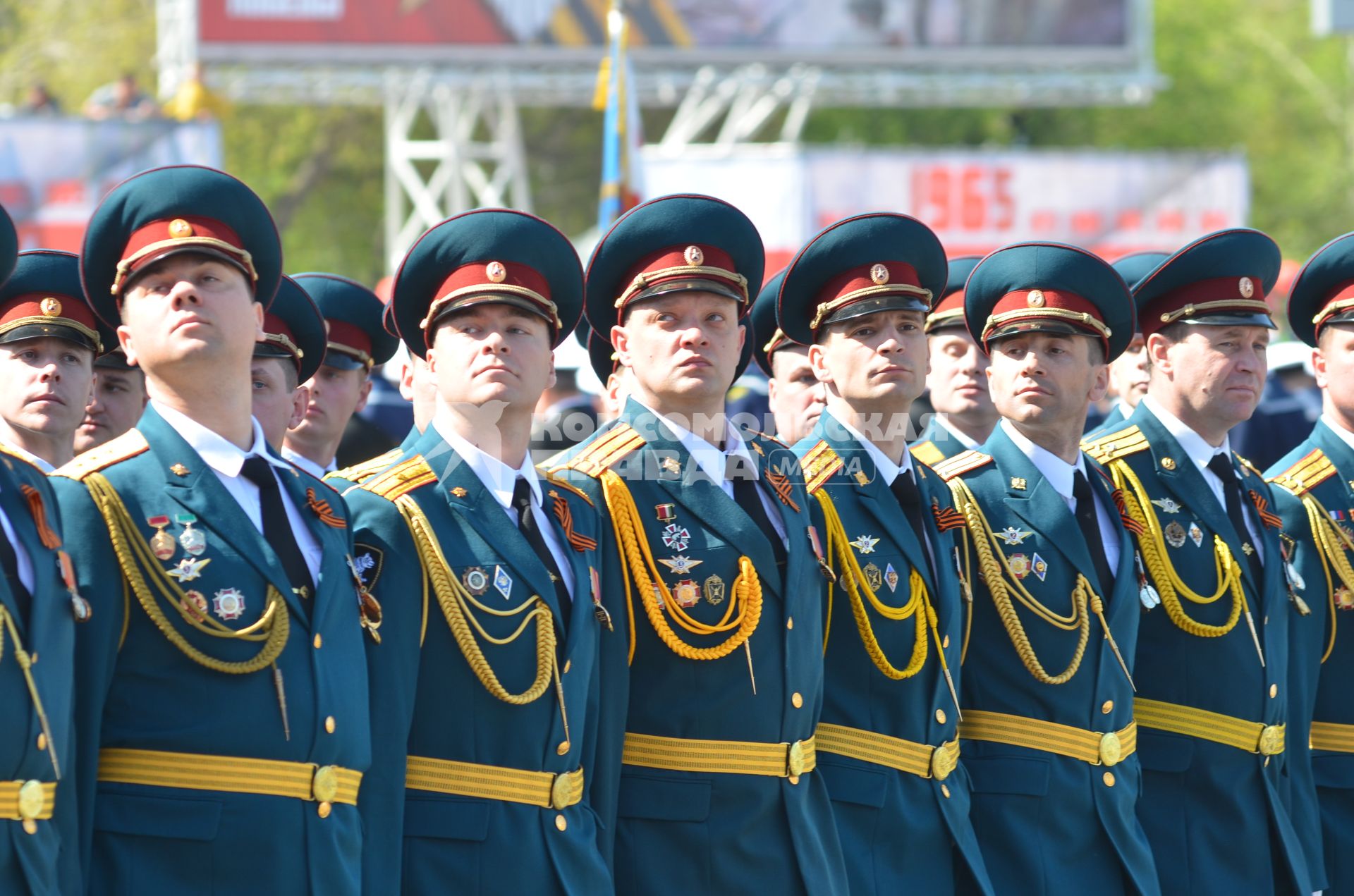 Новосибирск. Военнослужащие на Параде Победы, посвященном 70-летию Победы в Великой Отечественной войне.