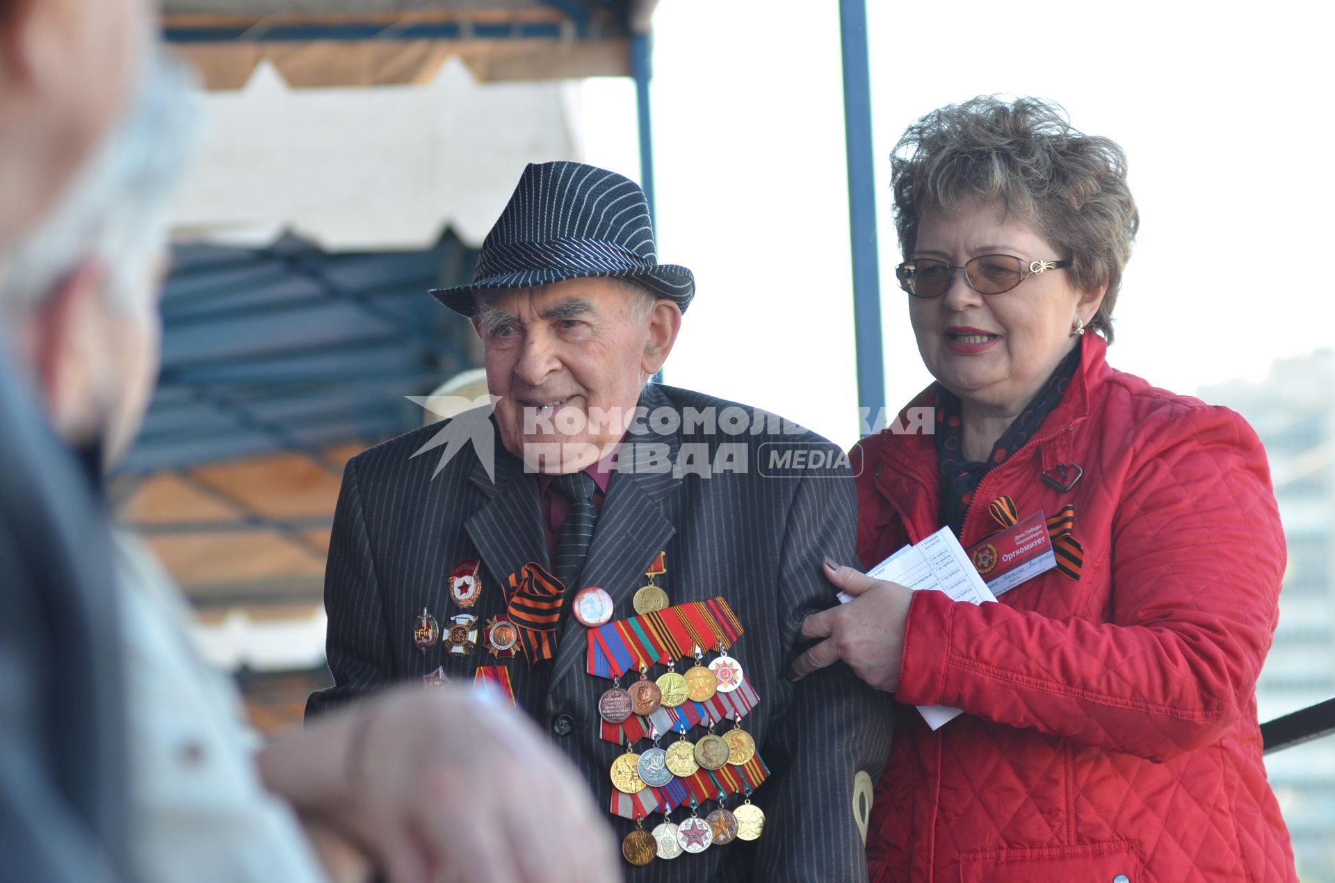 Новосибирск. Ветеран на Параде Победы, посвященном 70-летию Победы в Великой Отечественной войне.