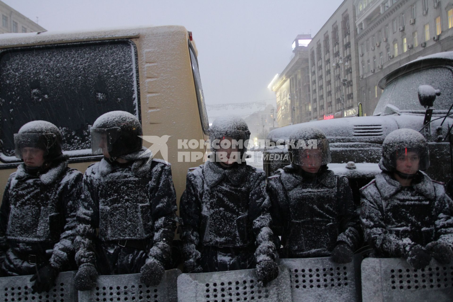 Киев. Евромайдан. Солдаты внутренних войск Украины.