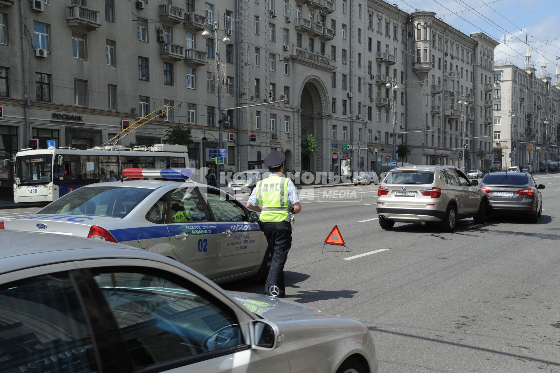 ДТП на Тверской улице в Москве.