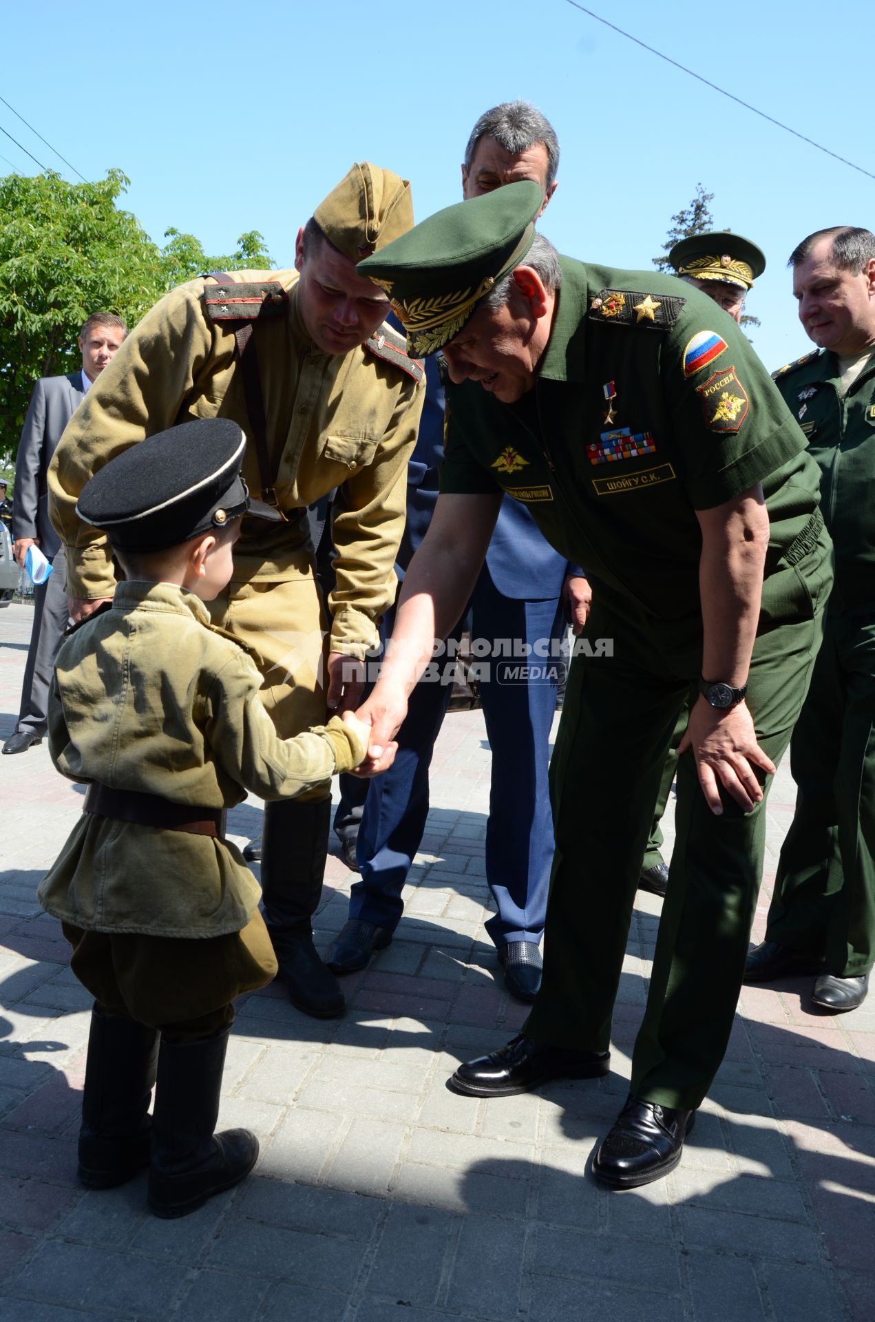 Севастополь. Сапун-гора. Министр обороны РФ Сергей Шойгу во время рабочей поездки, посвященной 70-летию освобождения Крыма от немецких захватчиков.