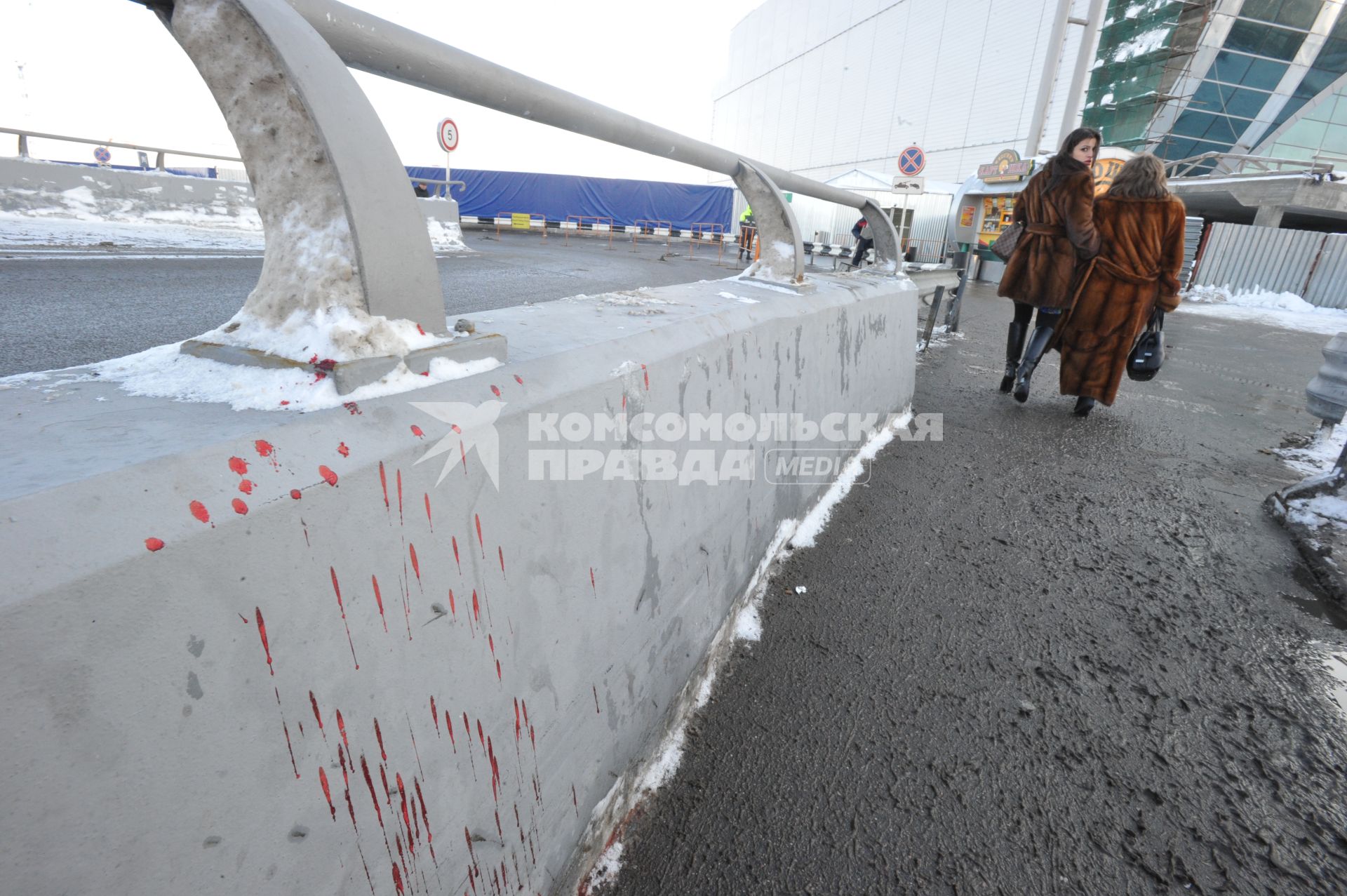 Московская область. Место у аэропорта Домодедово, где 24 января 2011 г. произошел взрыв.