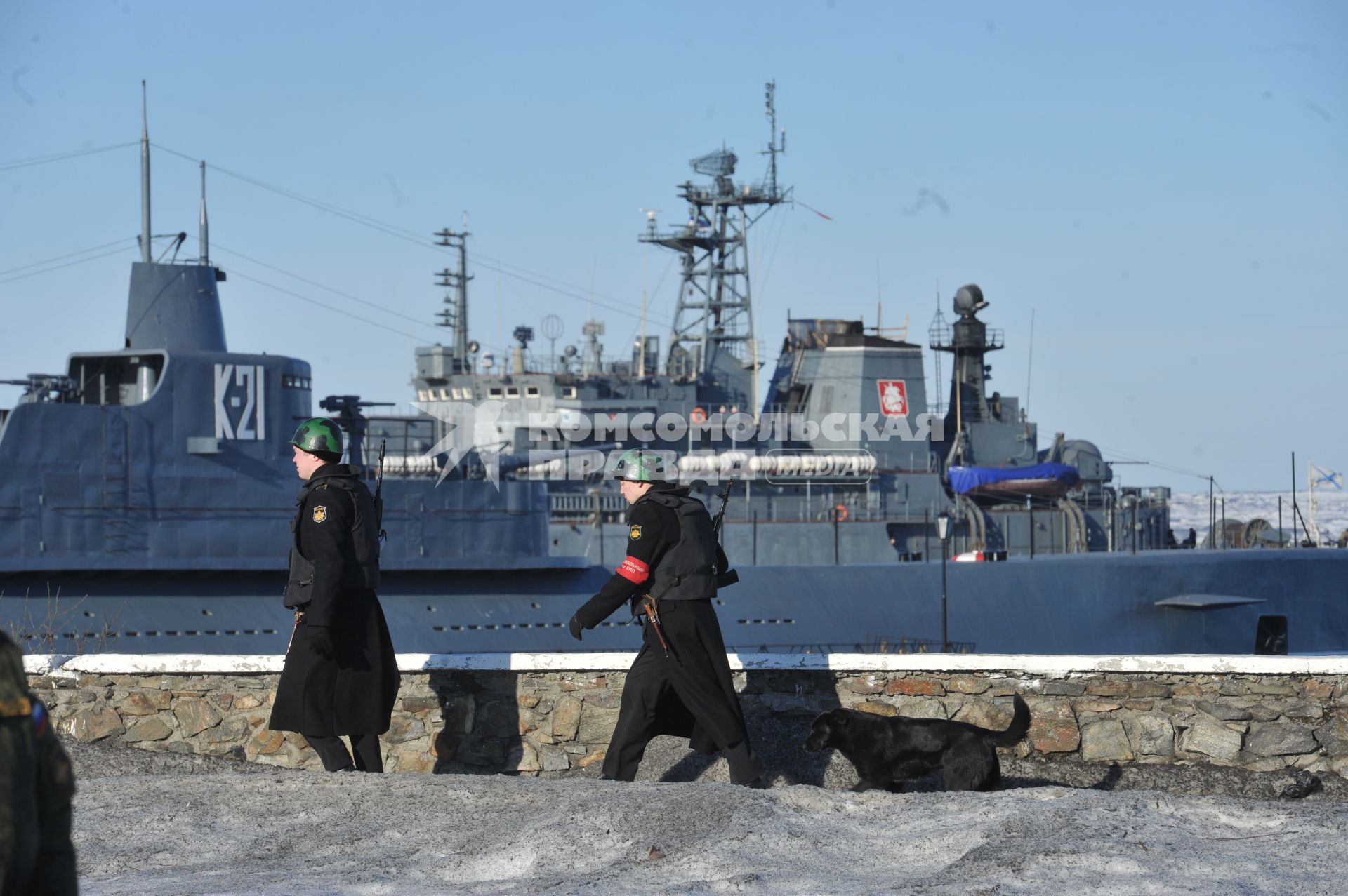 Североморск. Военно-морская база Северного флота России. Филиал Военно-морского музея Северного флота. Советская крейсерская дизель-электрическая подводная лодка времен Великой Отечественной войны К-21.